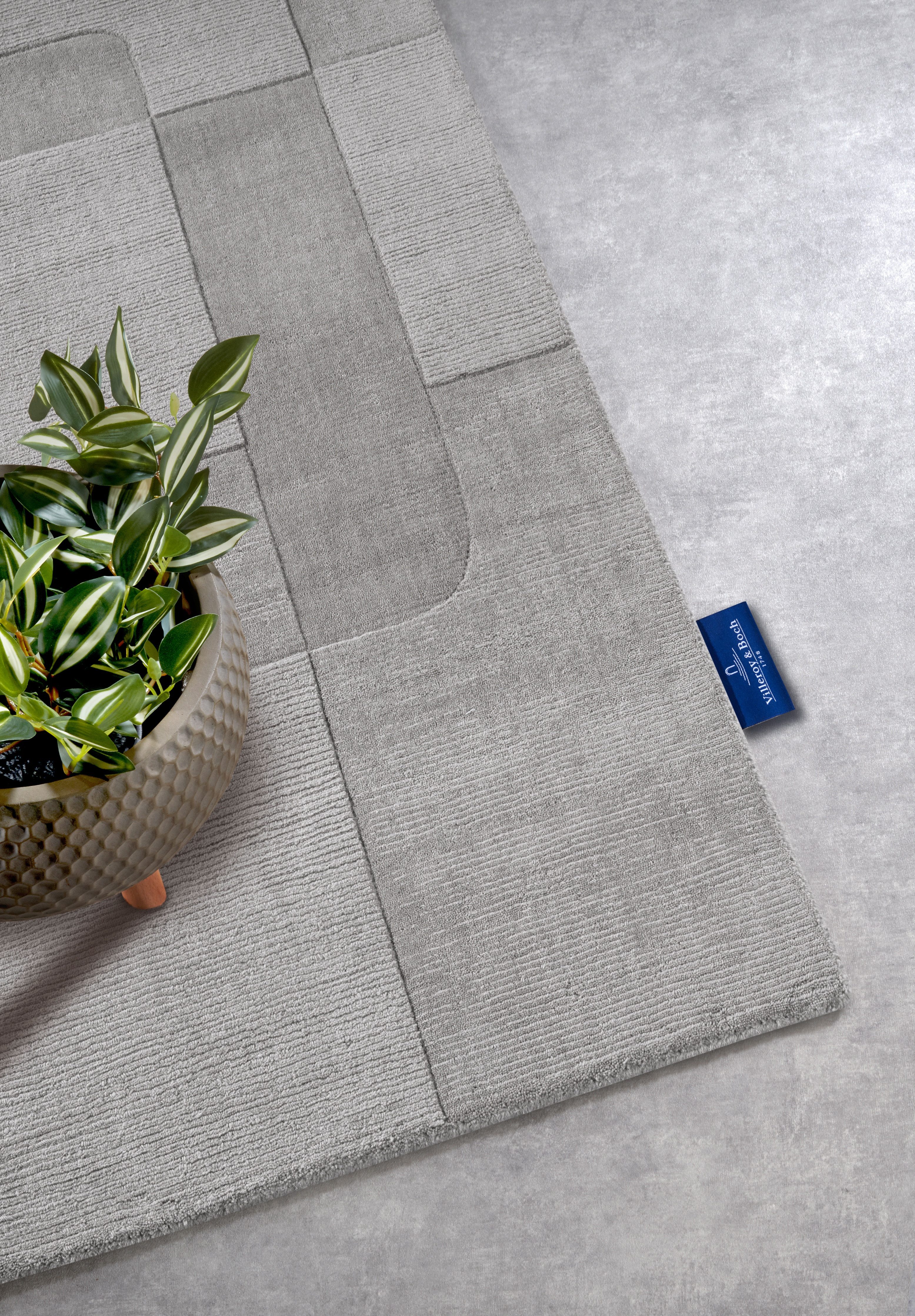 Villeroy & Boch Wollen kleed Charlotte Loper, handgeweven, wol, natuur, loper, woonkamer, geometrie