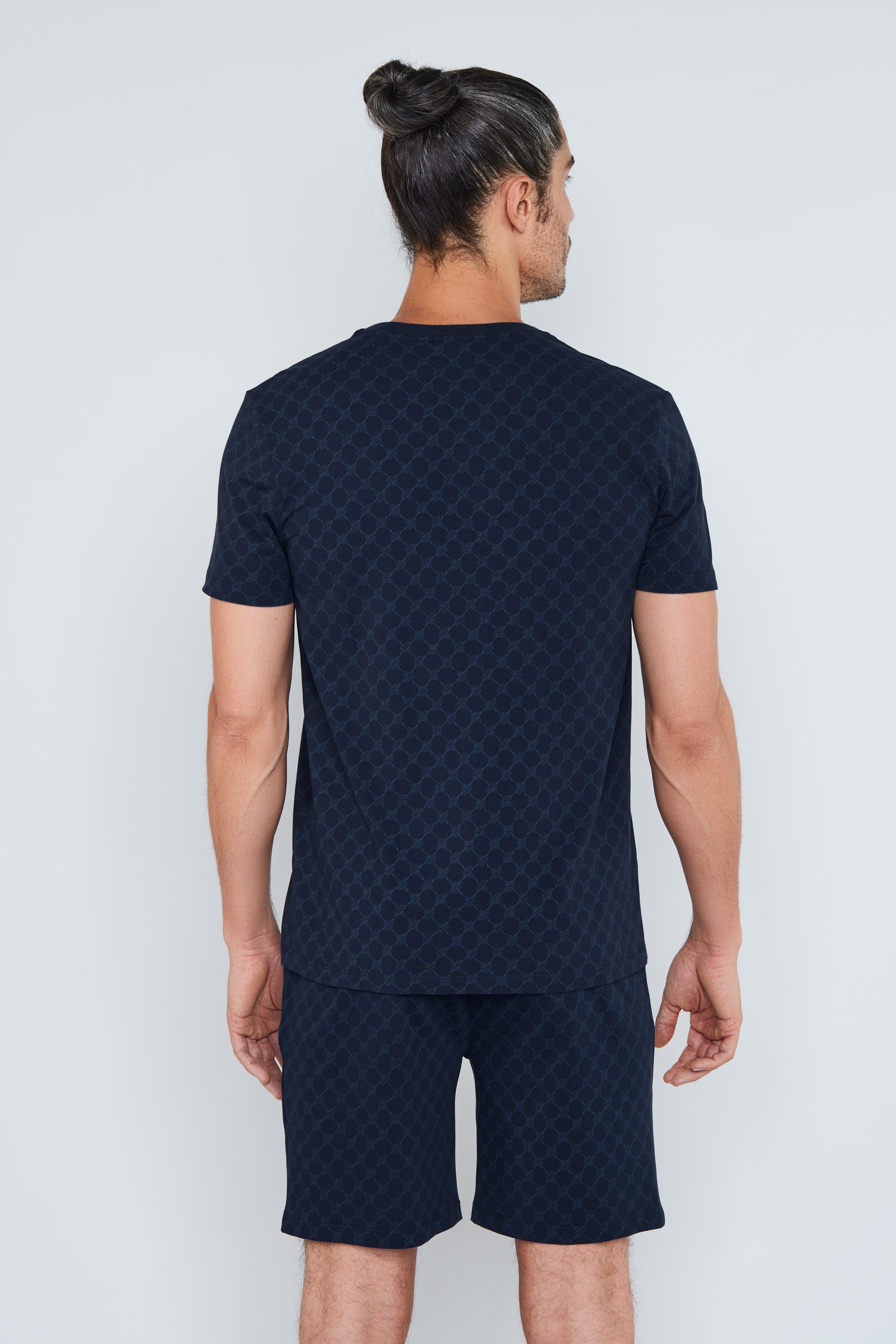 JOOP! T-shirt Leisure met korenbloem-alloverprint, regular fit, korte mouwen