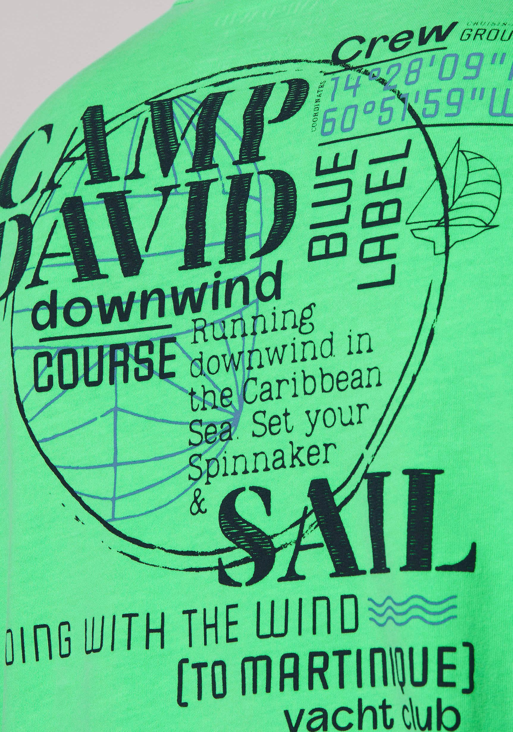 CAMP DAVID Shirt met lange mouwen met print op de achterkant