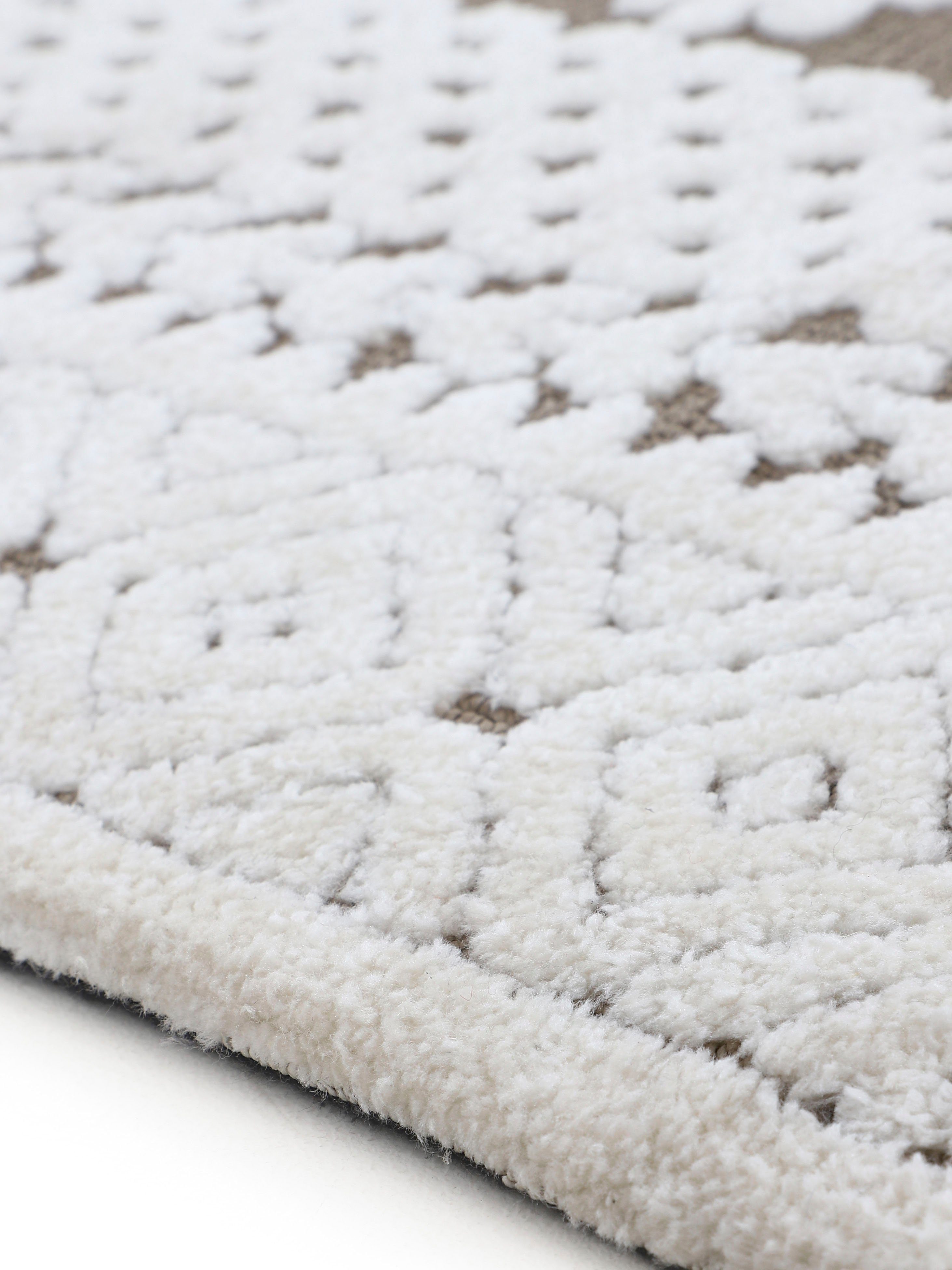 carpetfine Vloerkleed Holly 1 Bloemenmotief, hoog-laag structuur, woonkamer