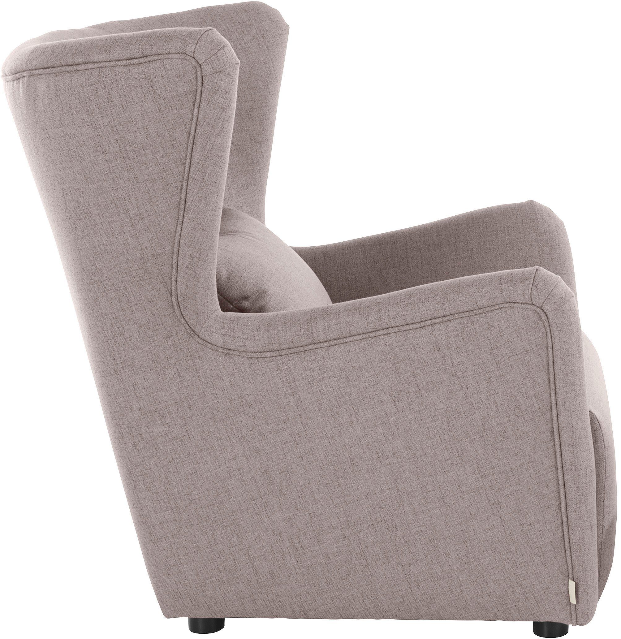 LeGer Home by Lena Gercke Oorfauteuil Levke Stoel naar keuze met of zonder hocker