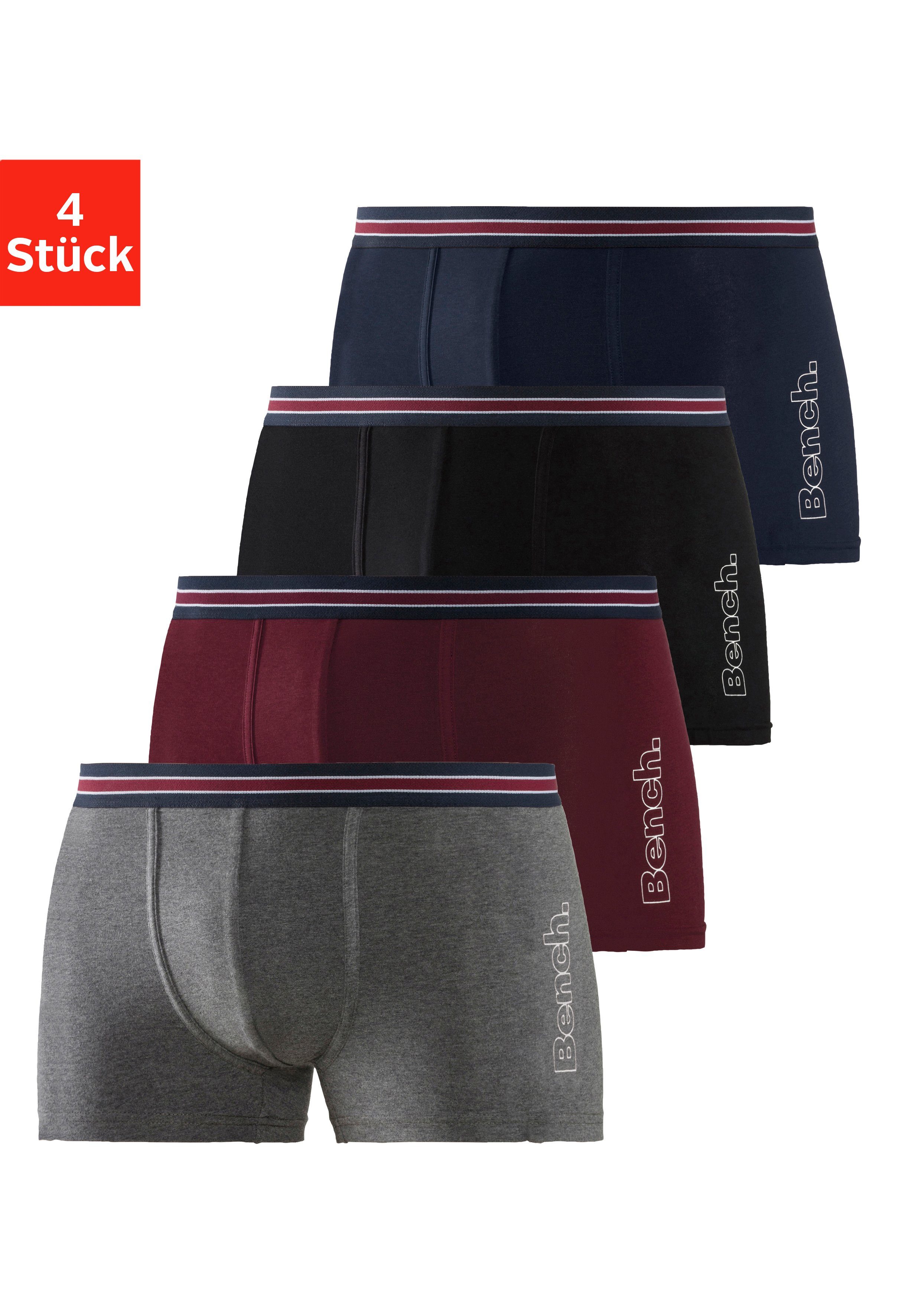 Bench. Boxershort voor heren (set, 4 stuks) heren boxershorts maat M grijs