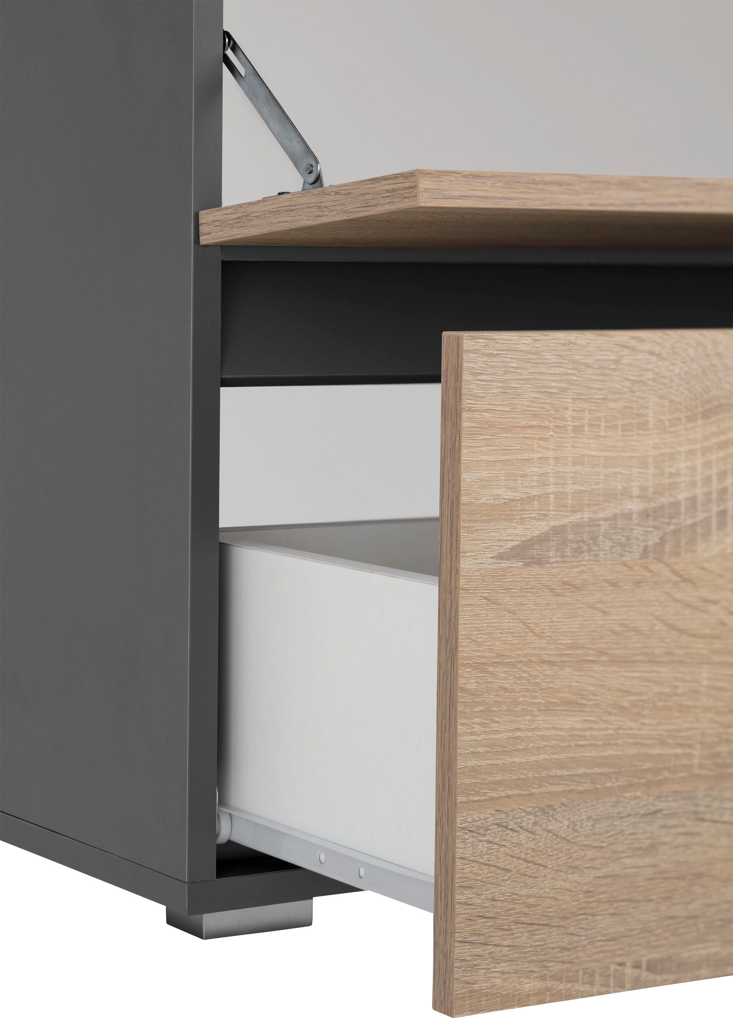 Home affaire Wastafelonderkast Wisla Sifon uitsparing, push-to-open functie, breedte 80 cm, hoogte 55 cm