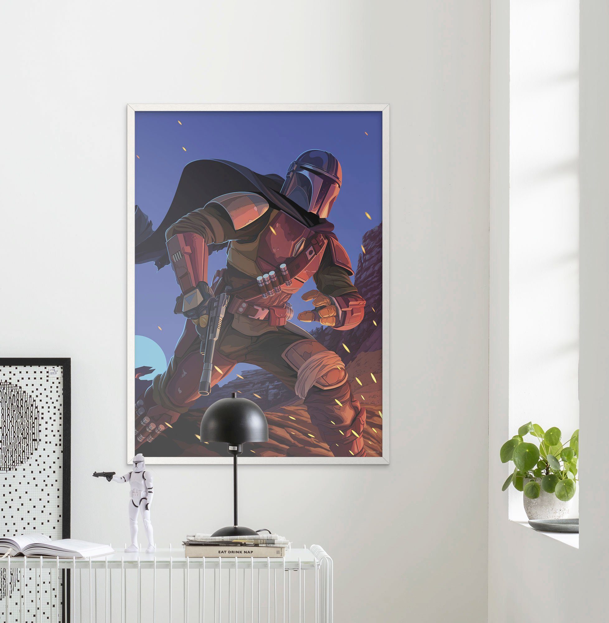 Komar Wanddecoratie Mandalorian Ambush Wanddecoratie voor de kinderkamer - zonder lijst (1 stuk)