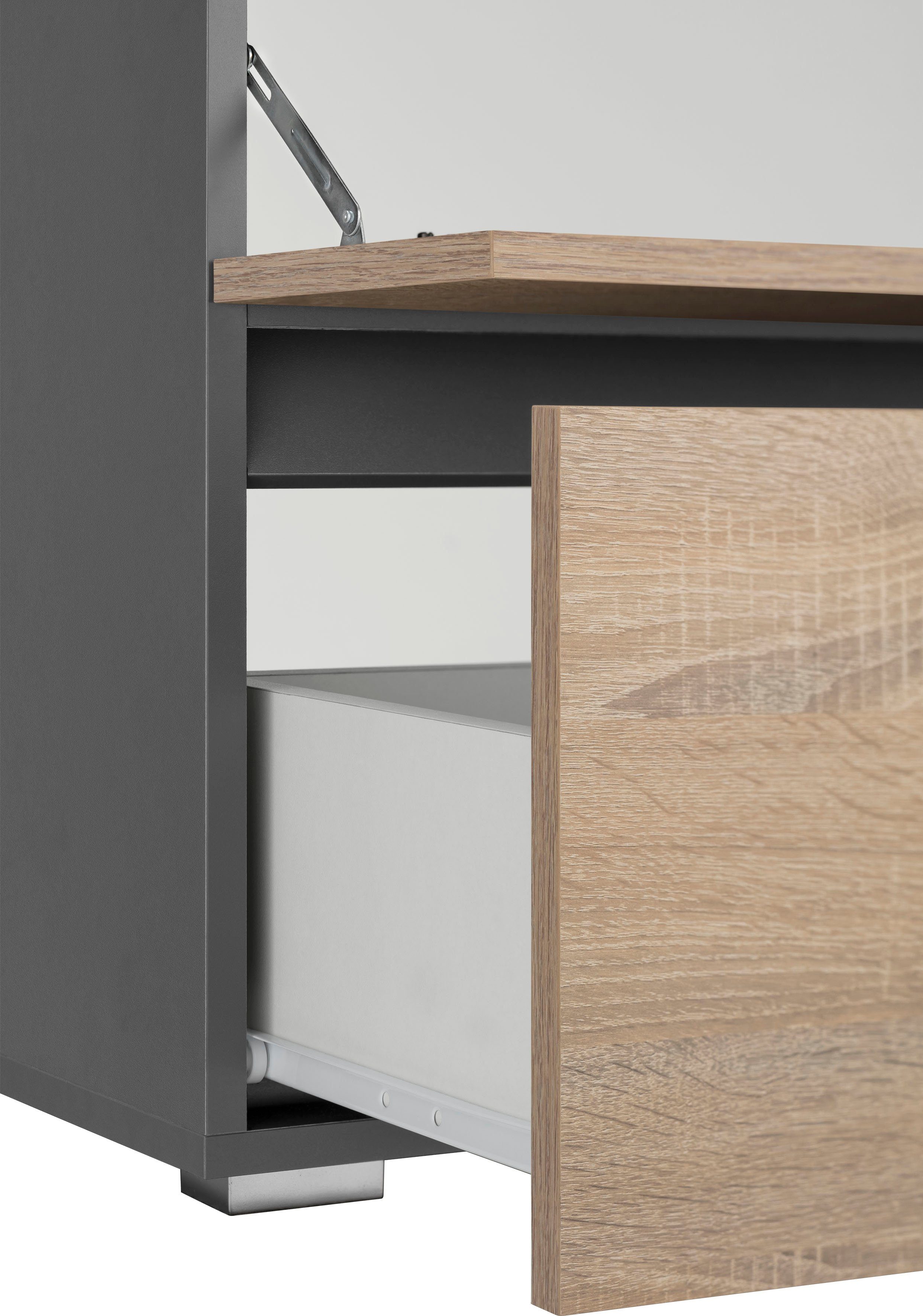 Home affaire Wastafelonderkast Wisla Sifon uitsparing, push-to-open functie, breedte 60 cm, hoogte 55 cm