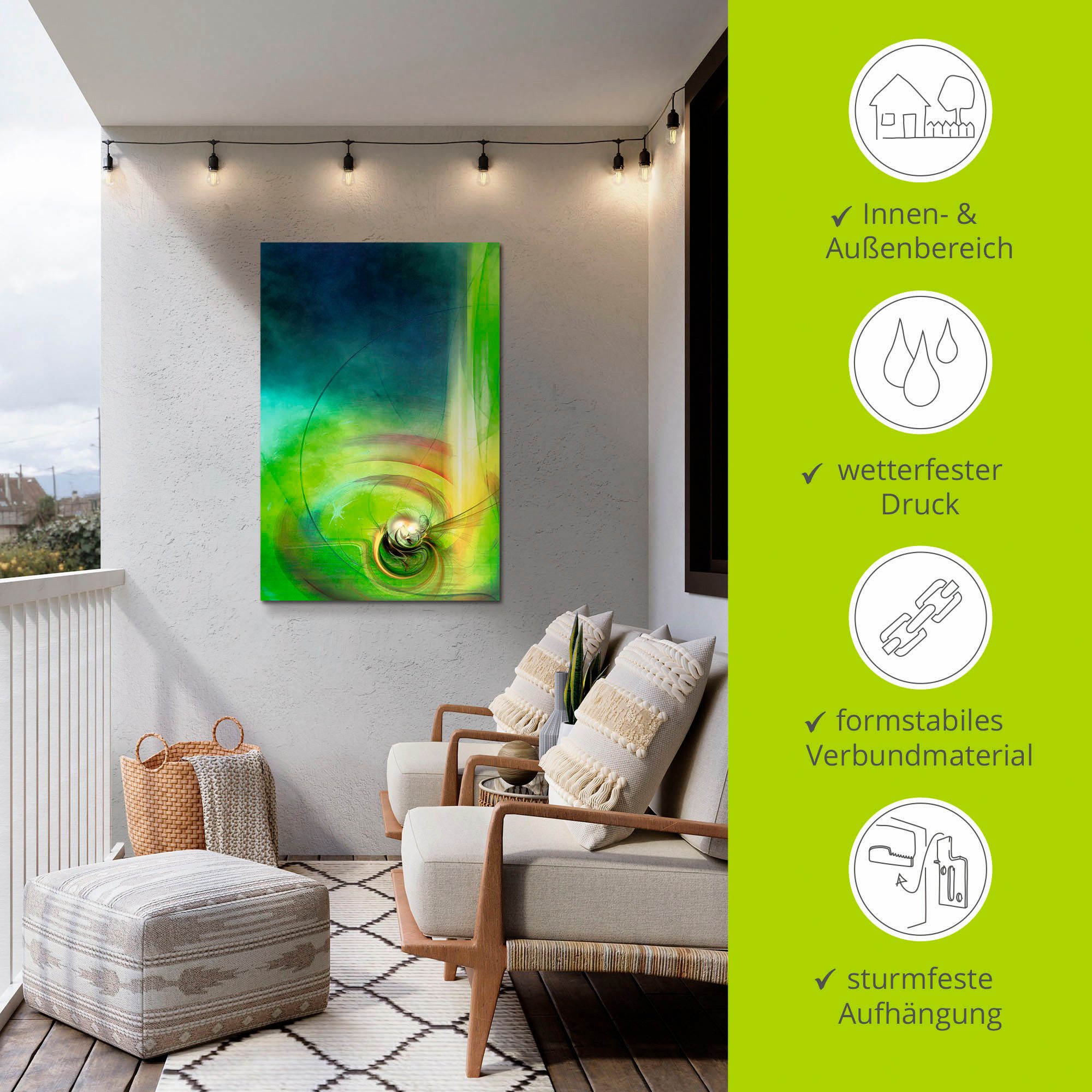Artland Artprint Abstract spel CB als artprint van aluminium, artprint voor buiten, poster in diverse formaten