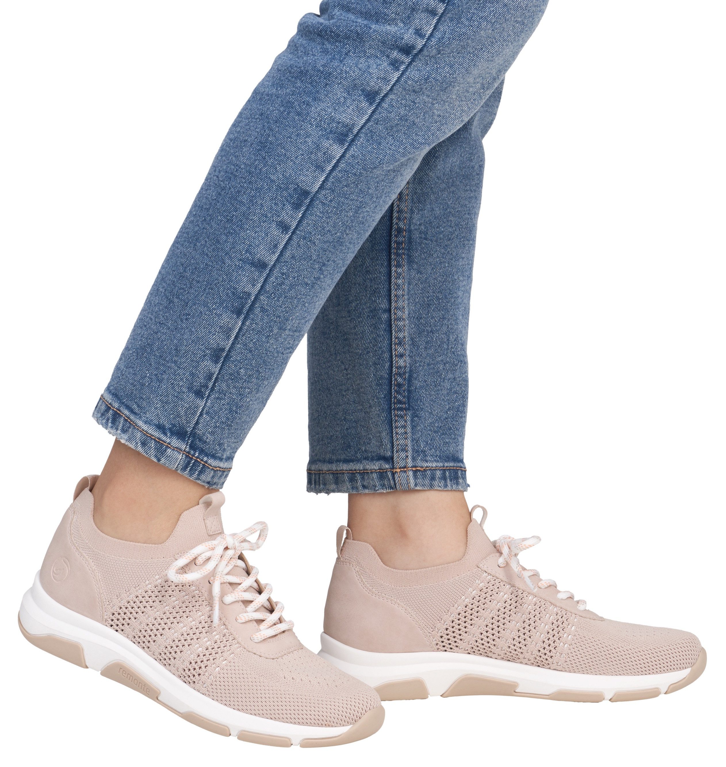Remonte Slip-on sneakers , vrijetijdsschoen, lage schoen, slipper, instapschoen met aantrek-lussen