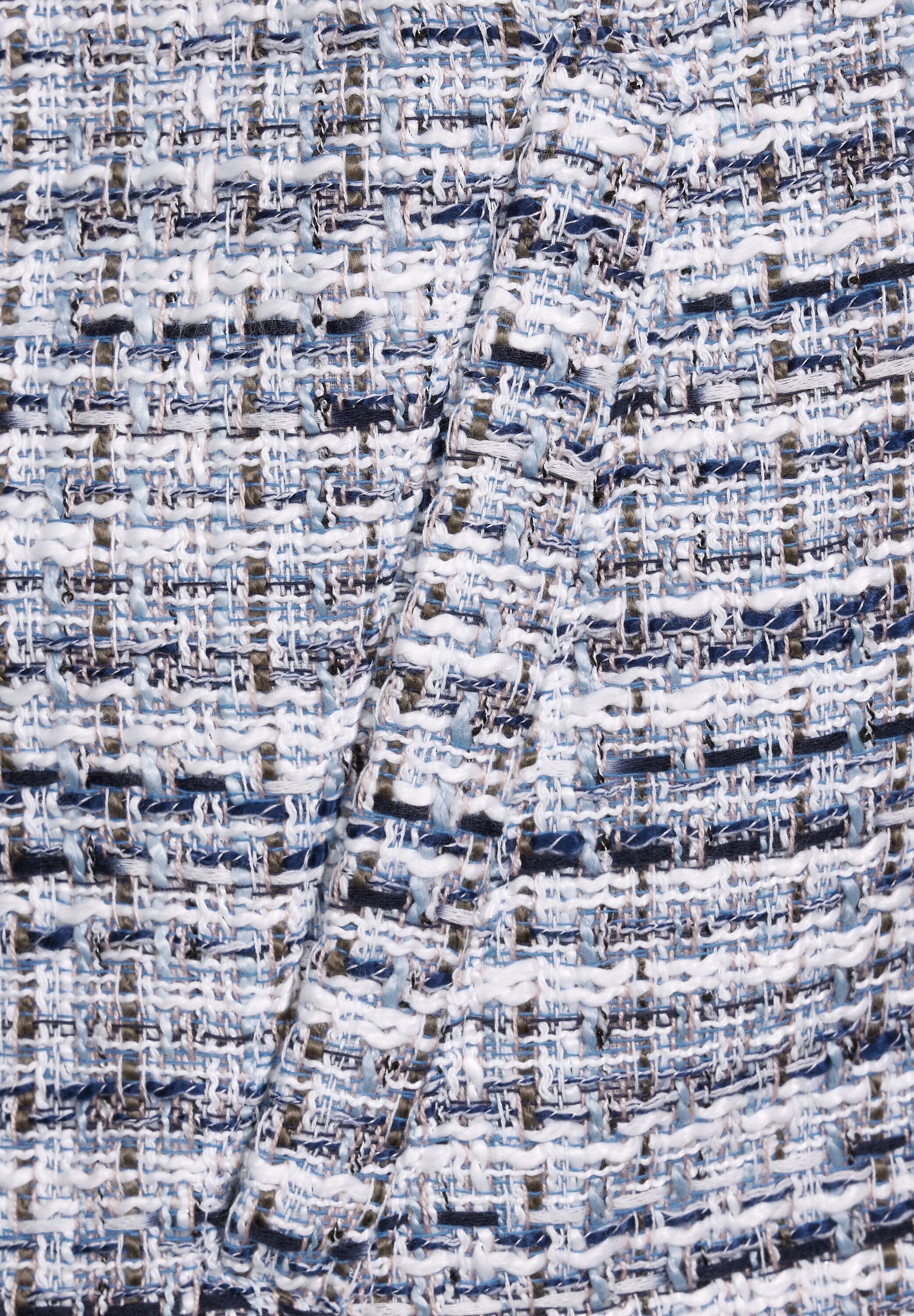 STREET ONE Lange blazer in meerkleurige bouclé-look