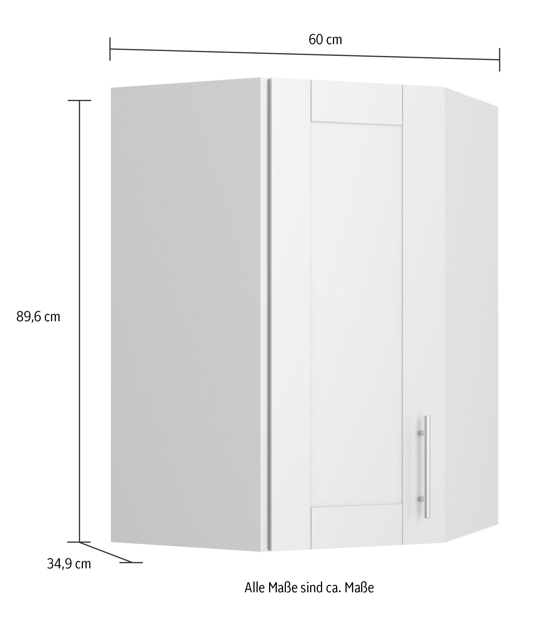 OPTIFIT Hangend hoekkastje Ahus Breedte 60 x 60 cm