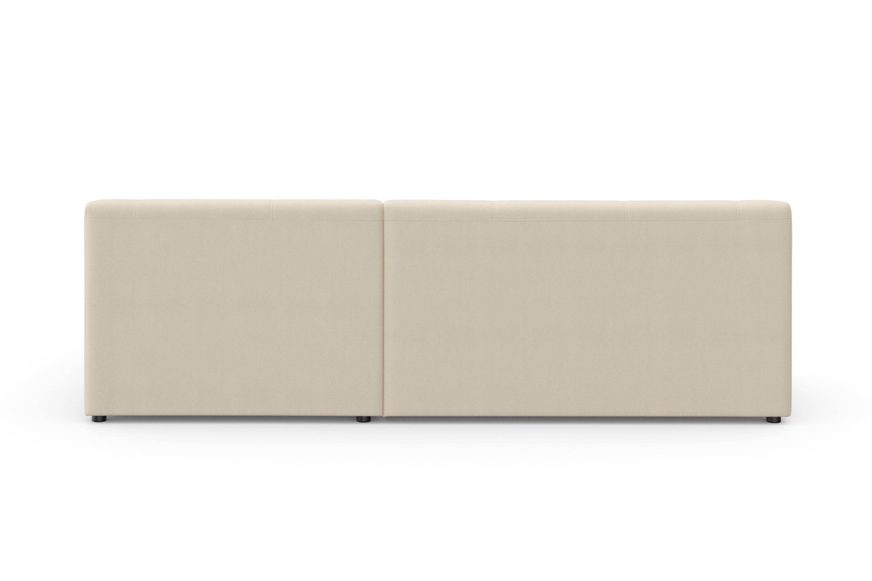 DOMO collection Hoekbank Topper, elegant en tijdloos, compacte afmetingen 245/155cm, L-vorm