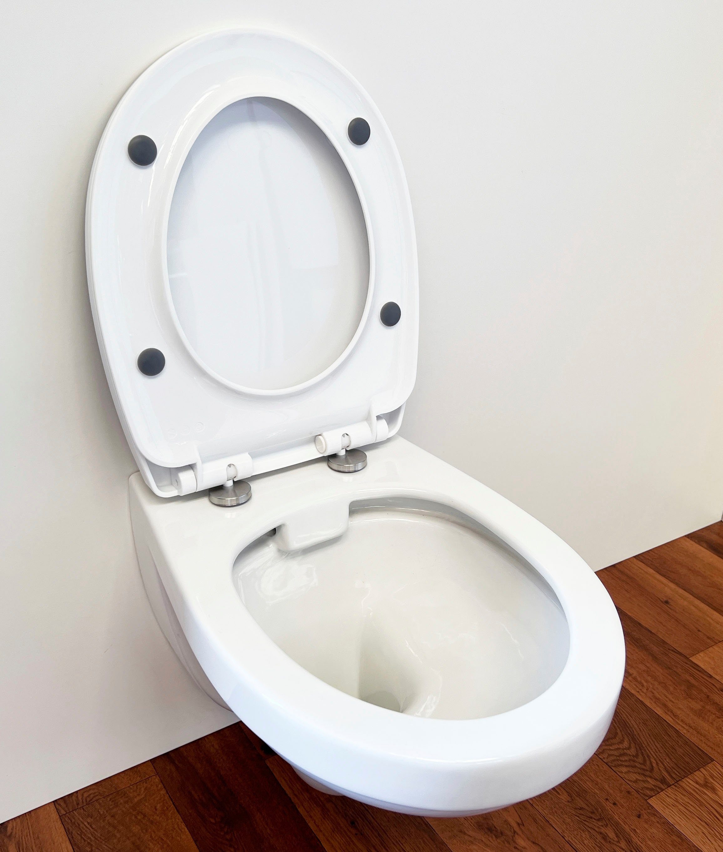 ADOB Toiletzitting Leisteen met soft-closemechanisme, voor het schoonmaken afneembaar
