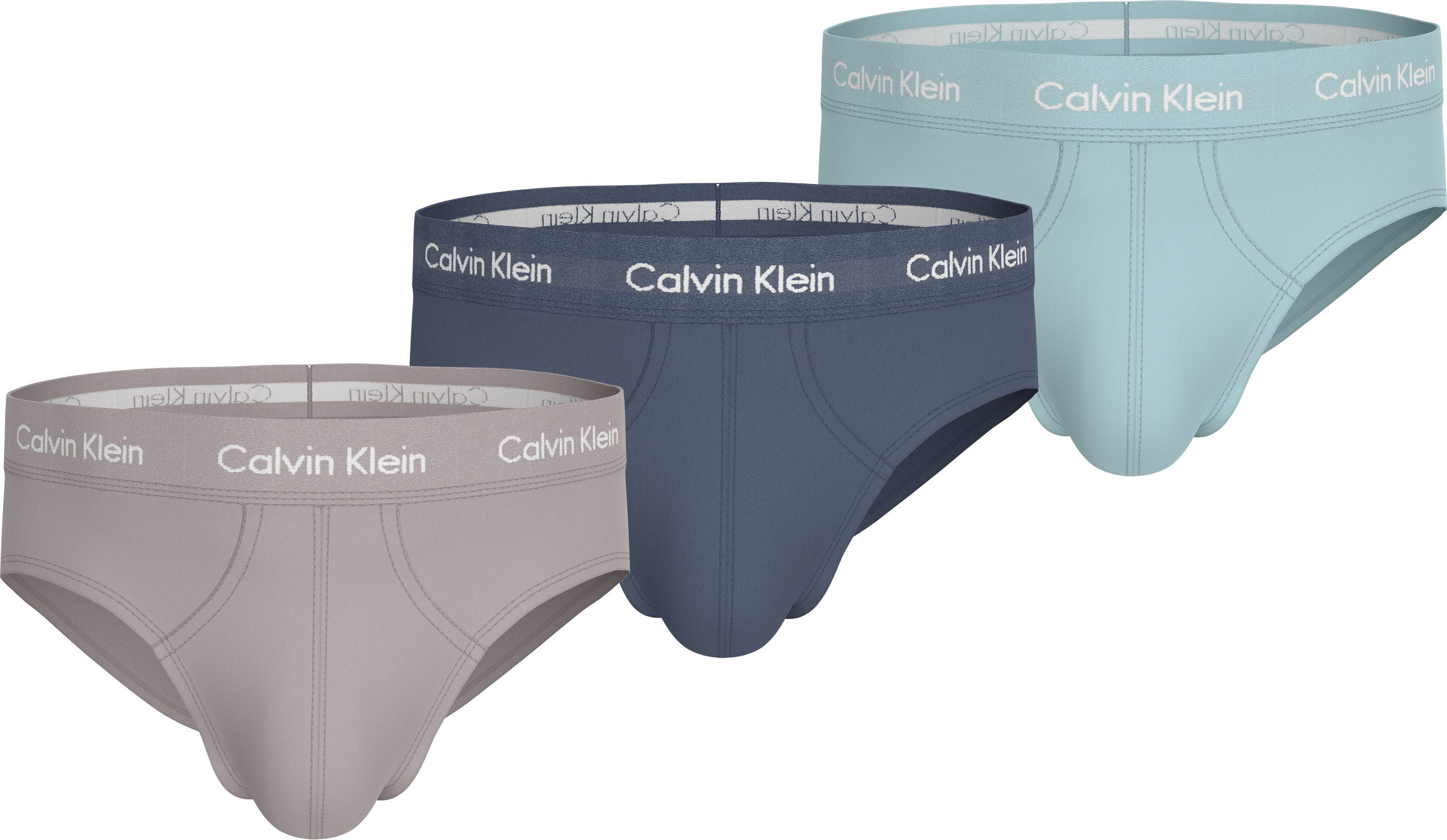 Calvin Klein Slip met gekleurde weefband (3 stuks)