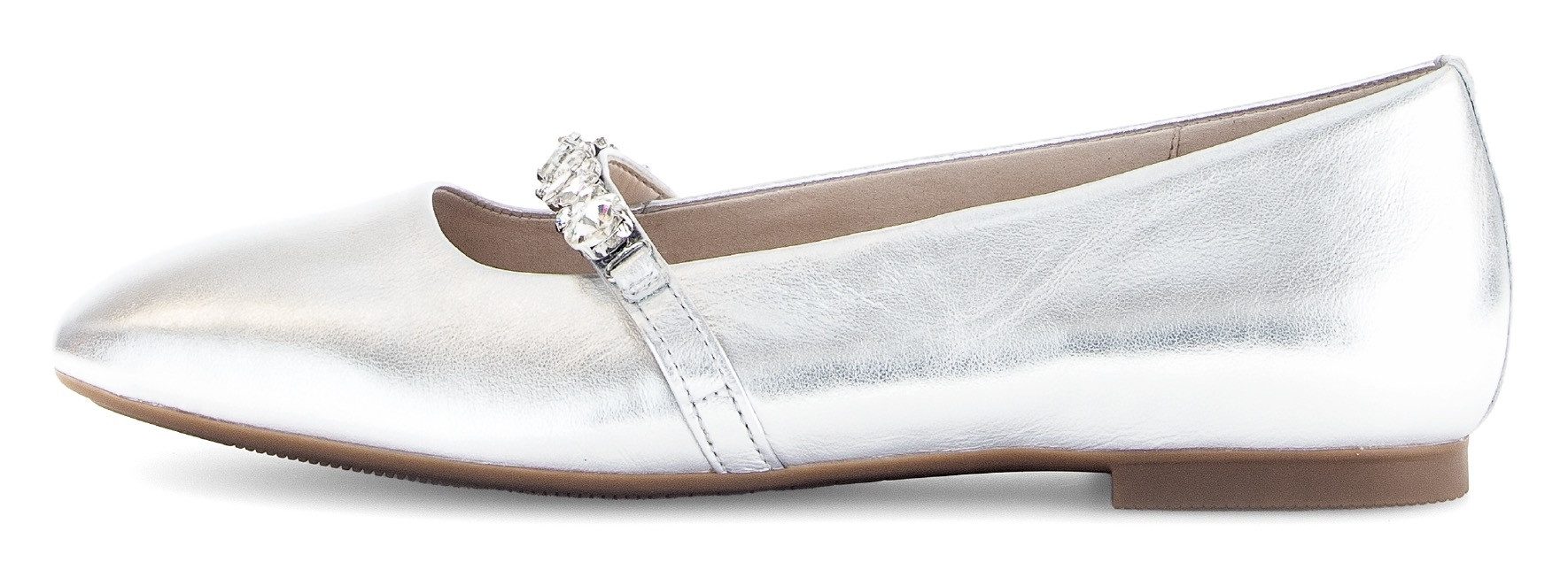 Gabor Ballerina's , blockhak, comfort schoen, flats met fonkelende sierstenen
