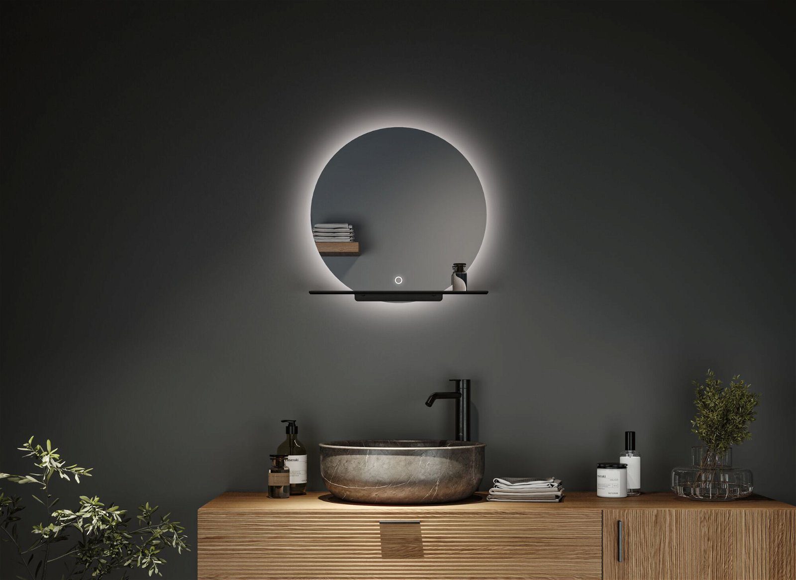 Paulmann Led-wandlamp Spiegel Miro rond IP44 11W 500mm 230V