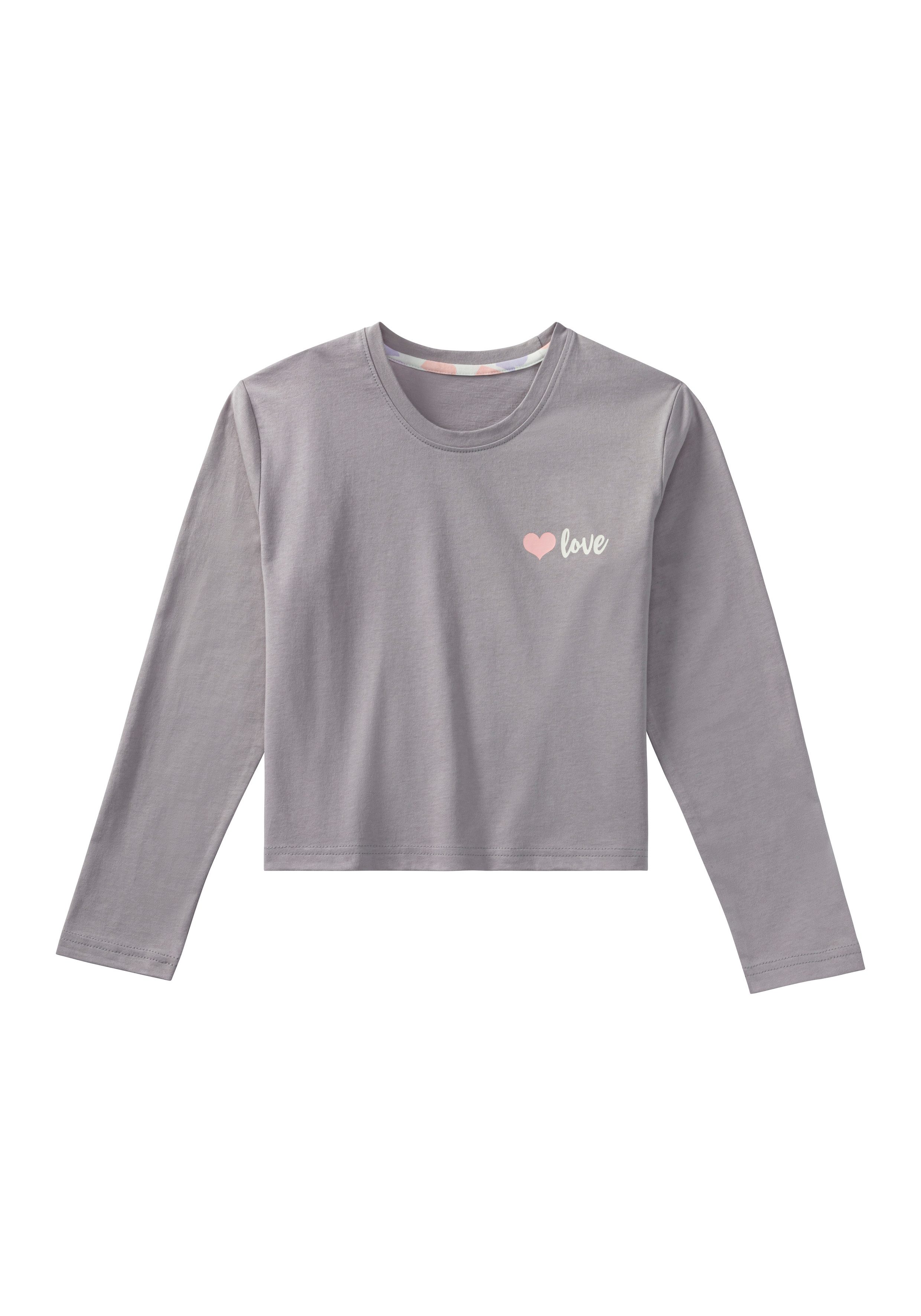 Petite fleur Pyjama Pyjama met broek in hartjes allover print (2-delig, 1 stuk)