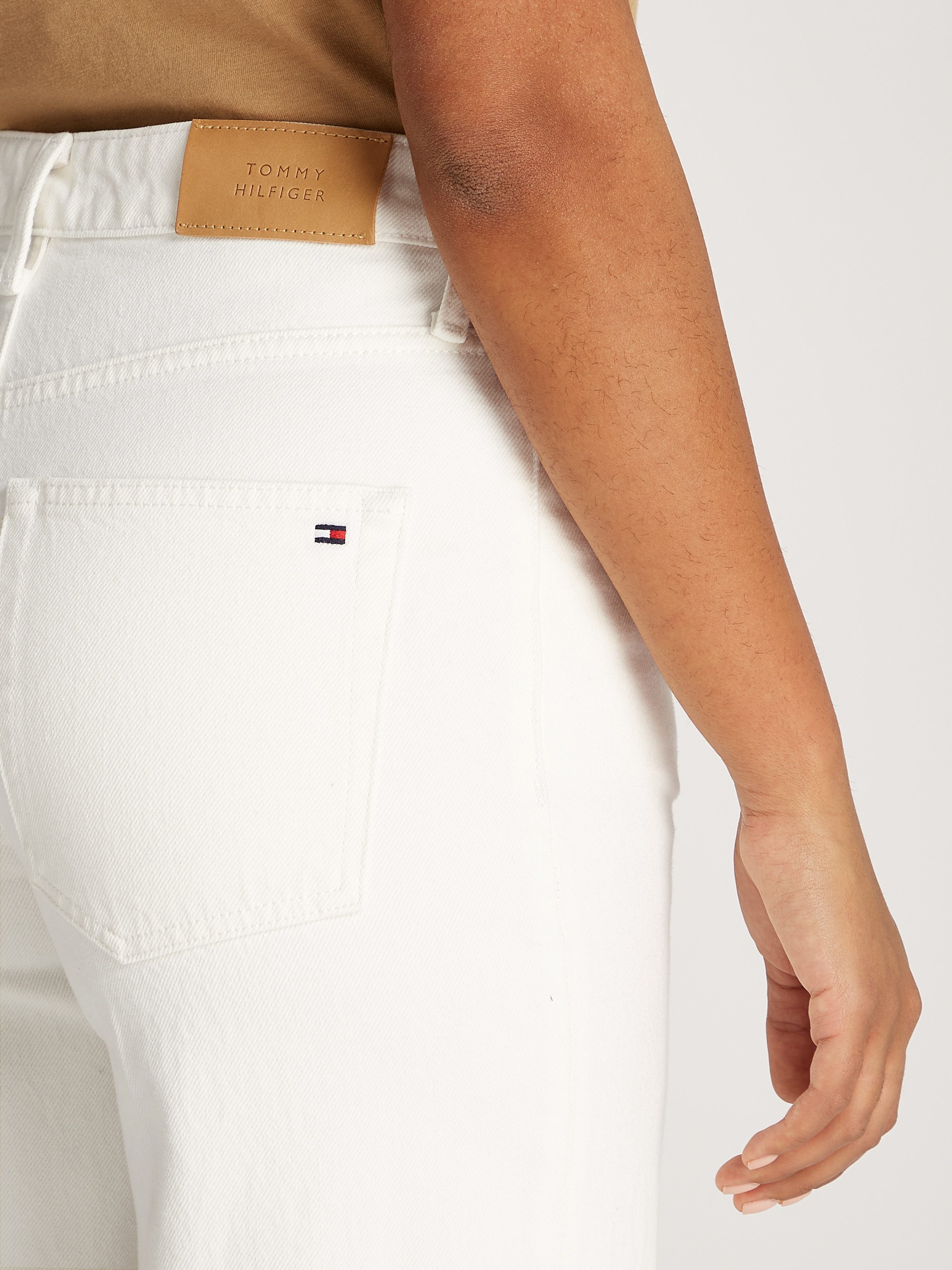 Tommy Hilfiger Wijde jeans WIDE LEG HW LOU met logo-badge met nagels met persplooien