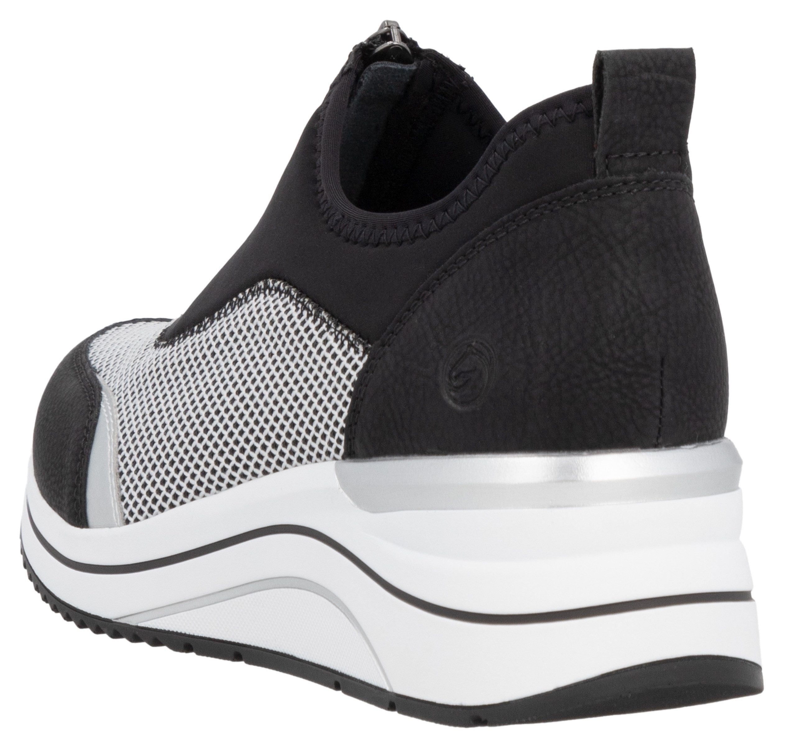Remonte Slip-on sneakers , vrijetijdsschoen, lage schoen, slipper in vegan verwerking