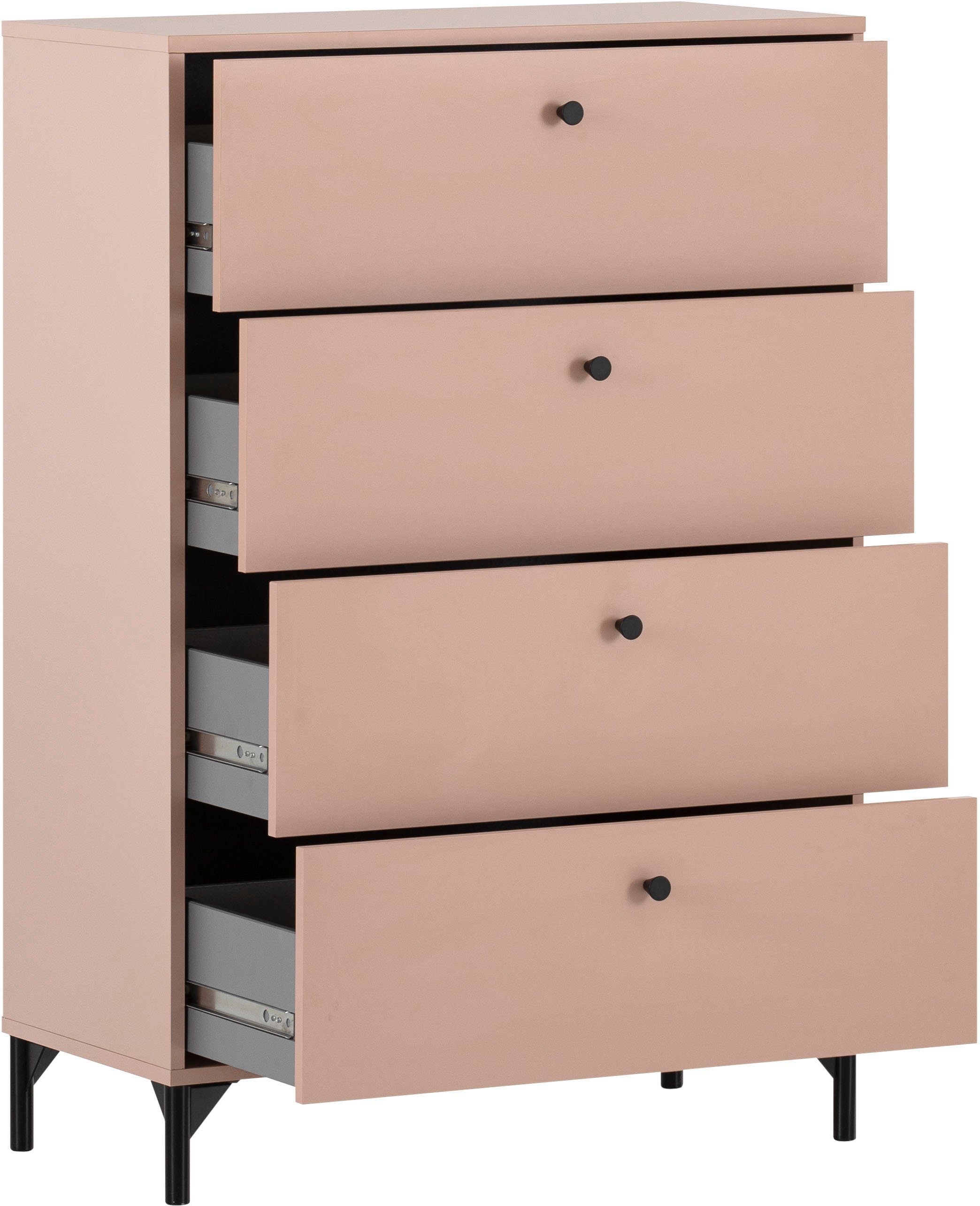 Schildmeyer Kast Smash, breedte 40 of 80 cm 4 laden met uittrekbegrenzing en metalen beslag