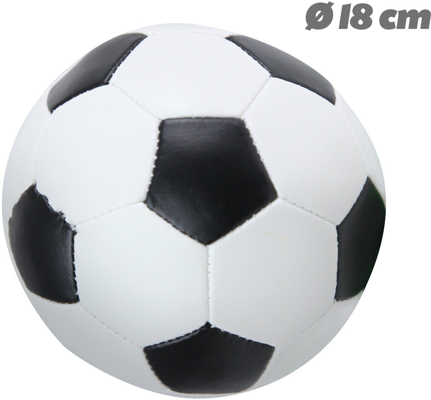 Lena® Softbal Zachte voetbal 18 cm, zwart/wit