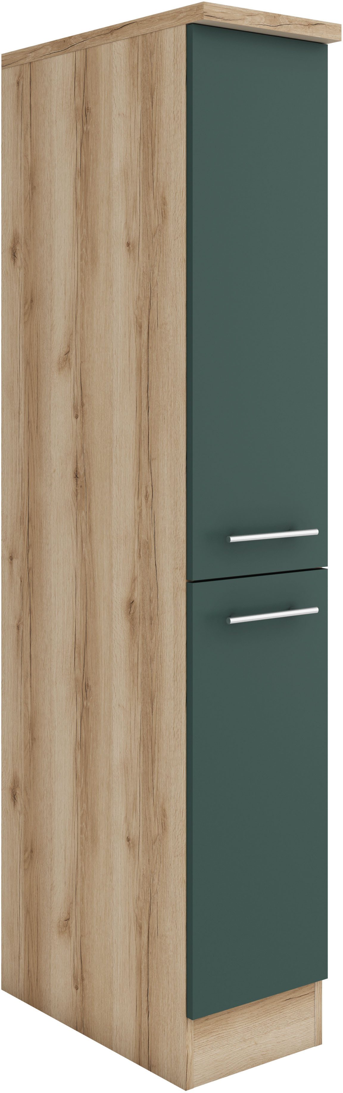 OPTIFIT Apothekerskast Bella Breedte 30 cm, hoogte 174,4 cm, 2 uittrekken opbergkasten groen