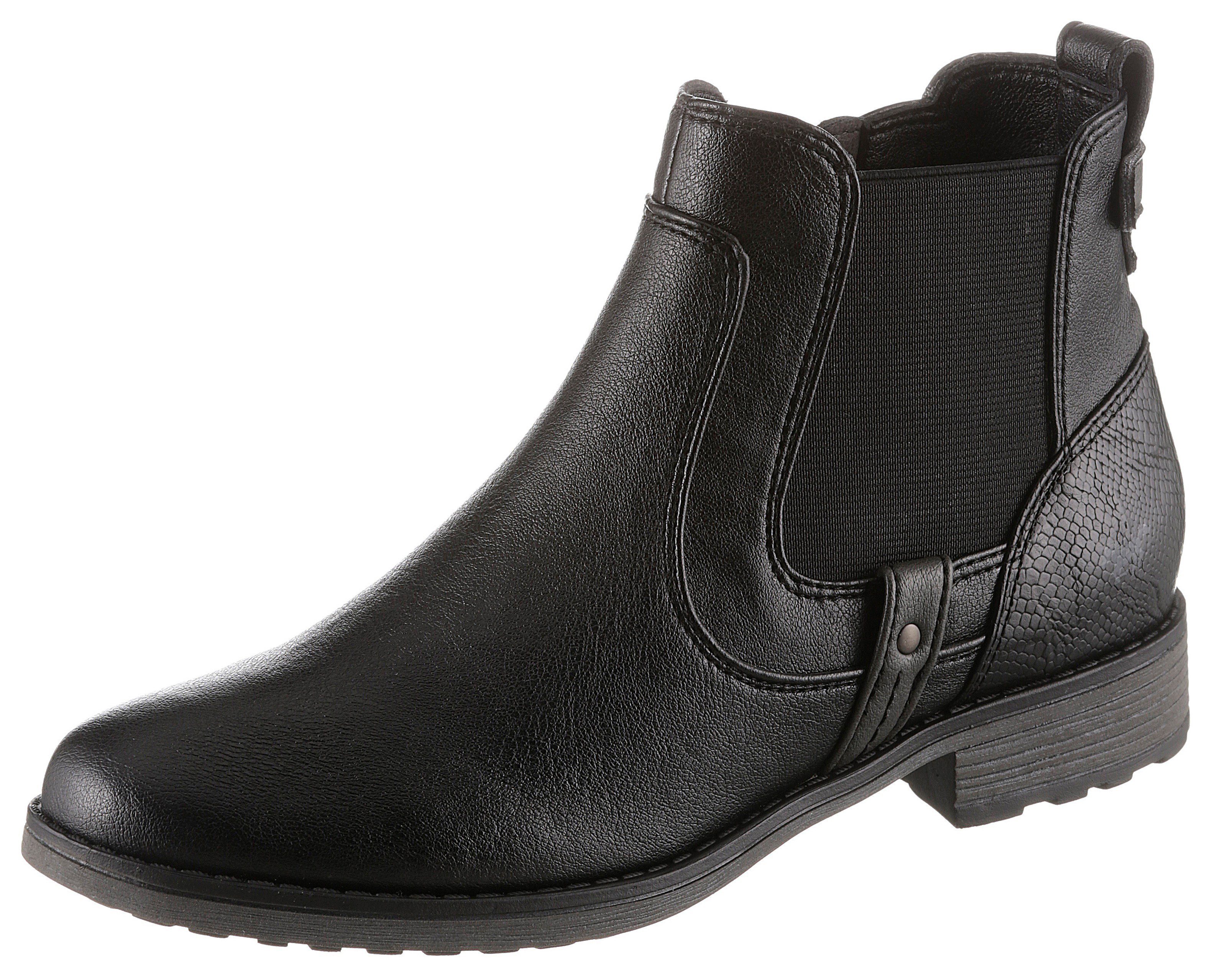 Mustang Shoes Chelsea-boots slip-on boots, ankle boots, zakelijke schoen in actuele used-look dames chelsea boots maat 43 EU zwart