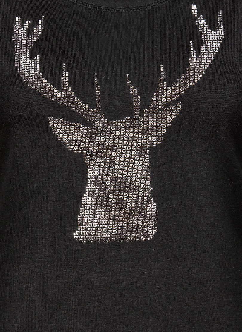 Trigema T-shirt TRIGEMA T-shirt glitteredelhert (1-delig)