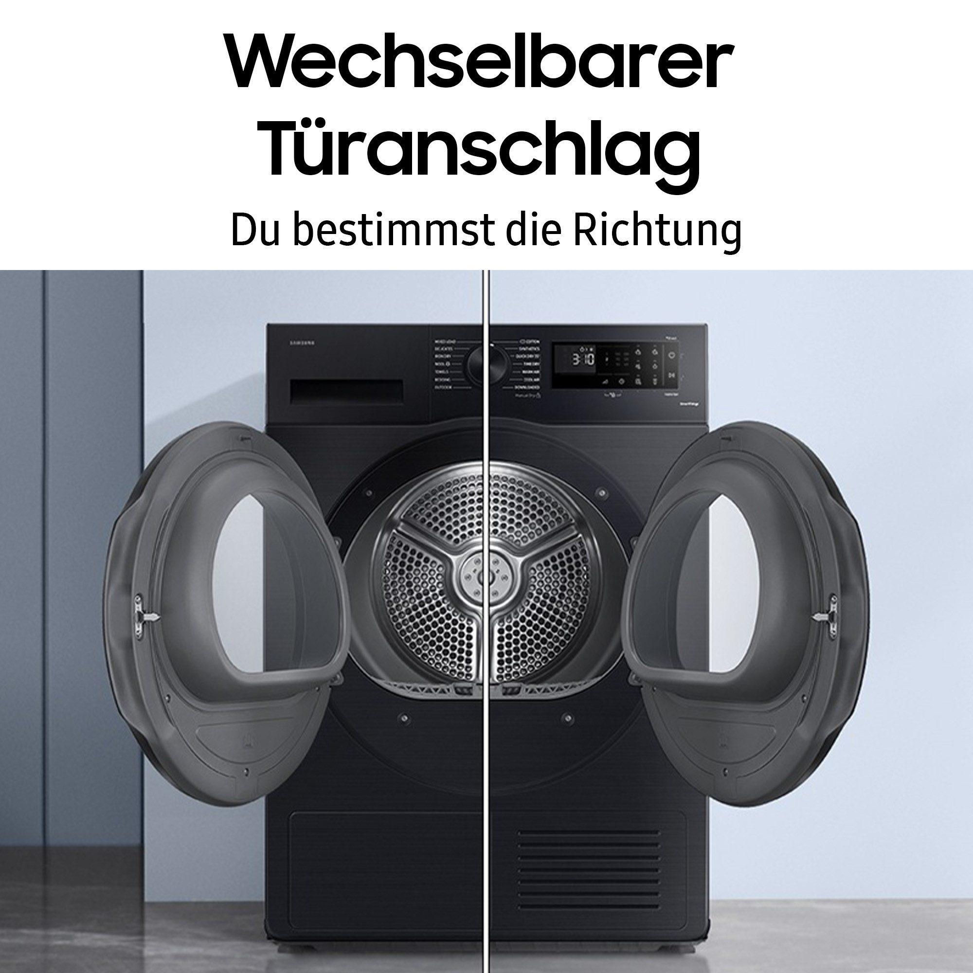 Samsung Warmtepompdroger DV80T6220LX/S2, 8 kg, Kreukbescherming