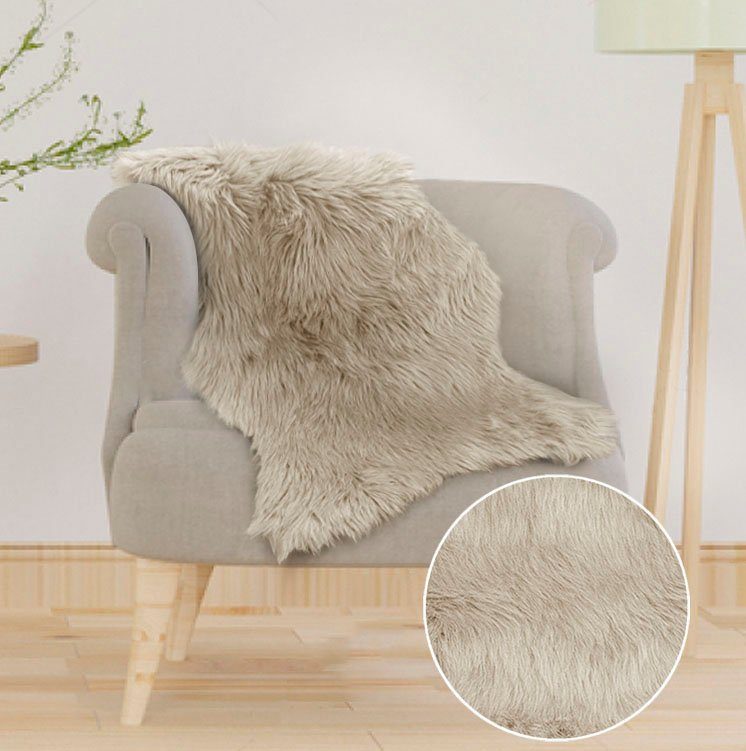 my home Hoogpolig vloerkleed Valeria schapenvacht tapijt knuffelig Imitatiebont, vachtmodel, zachte vloerkleden, slaapkamer, woonkamer