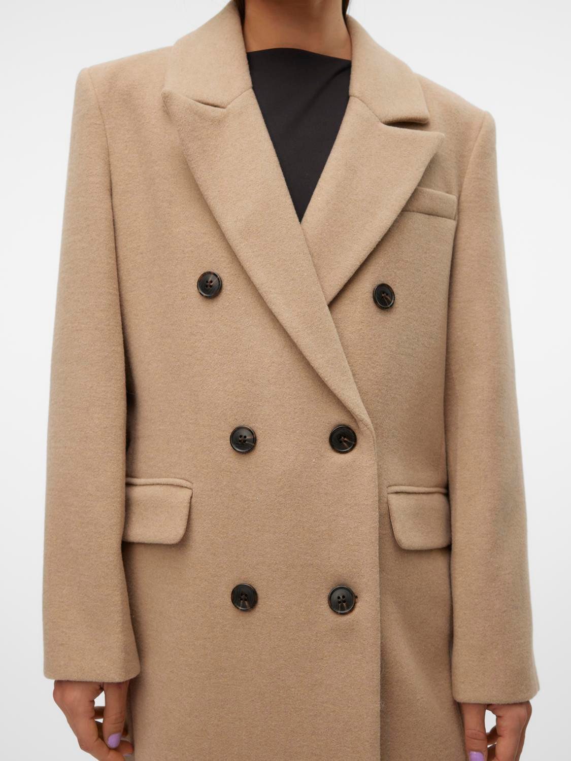 Vero Moda Lange jas VMEDENSIA LONG WOOL COAT GA