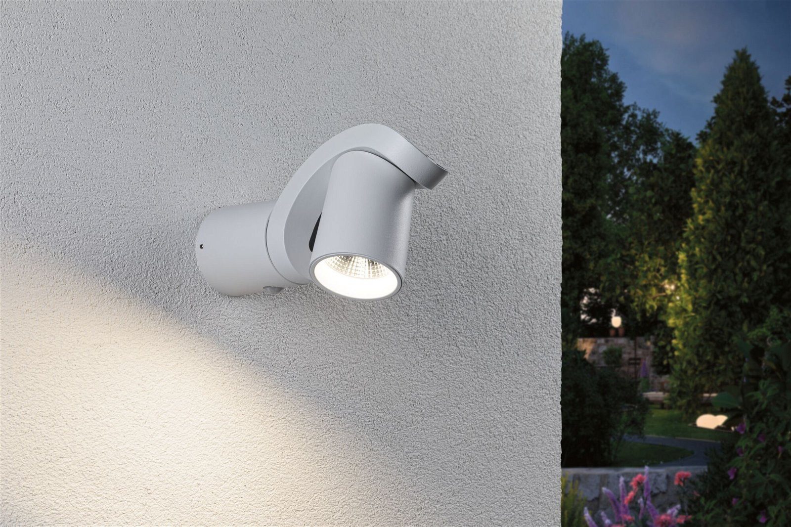 Paulmann Led-wandlamp voor buiten Cuff IP44 76x217mm 3000K 10W 700lm 230V 70° aluminium (1 stuk)