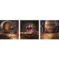 conni oberkircher´s beeld met klok wine barrels - wijnglazen en vaten met decoratieve klok, keuken, genot (set) multicolor
