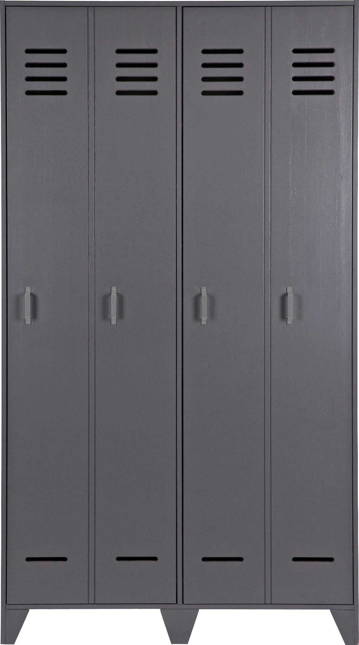WOOOD Kledingkast Stijn H 187 cm x B 103 cm x D 40 cm garderobekasten grijs