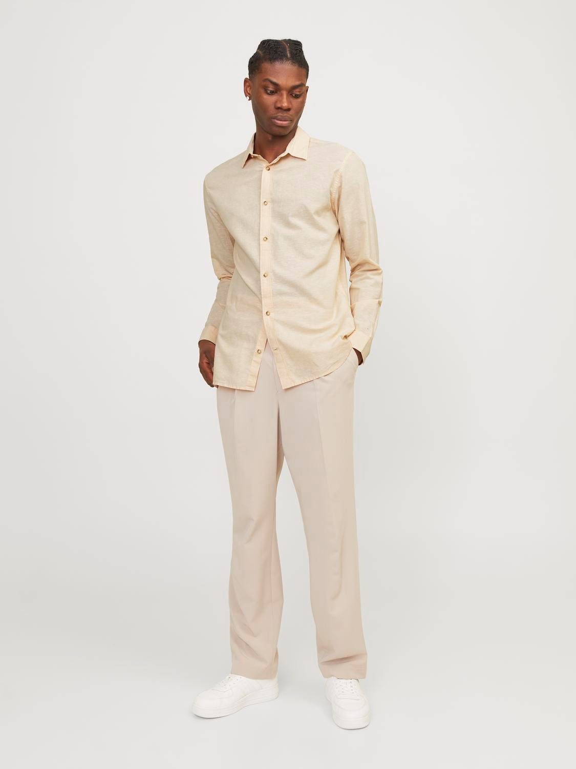 Jack & Jones Overhemd met lange mouwen JJESUMMER LINEN BLEND SHIRT LS SN