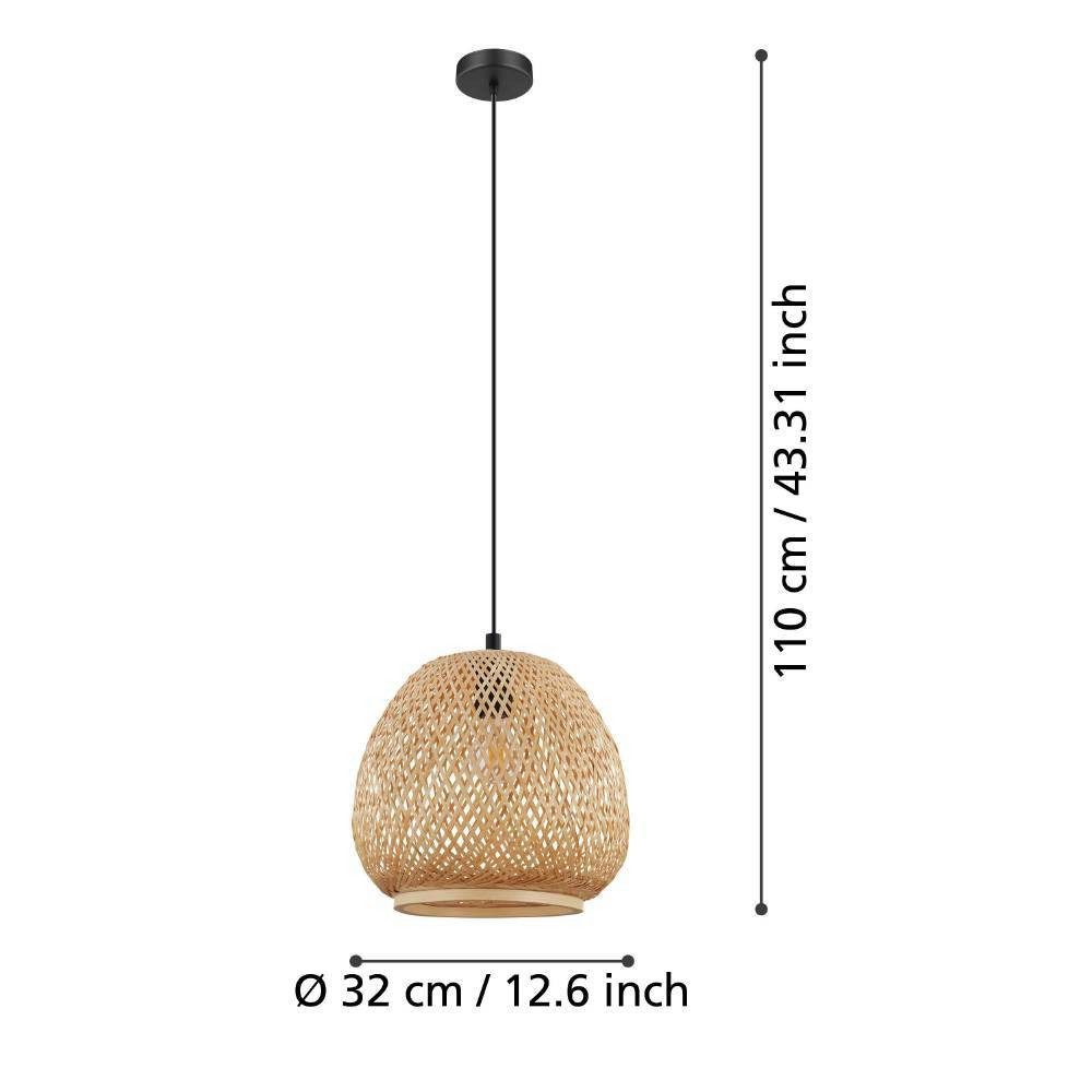 EGLO Hanglamp DEMBLEBY Hanglamp, excl. lichtbron E27, Hygge Hanglamp, woonkamerlamp, eettafellamp, gevlochten, 110x32cm
