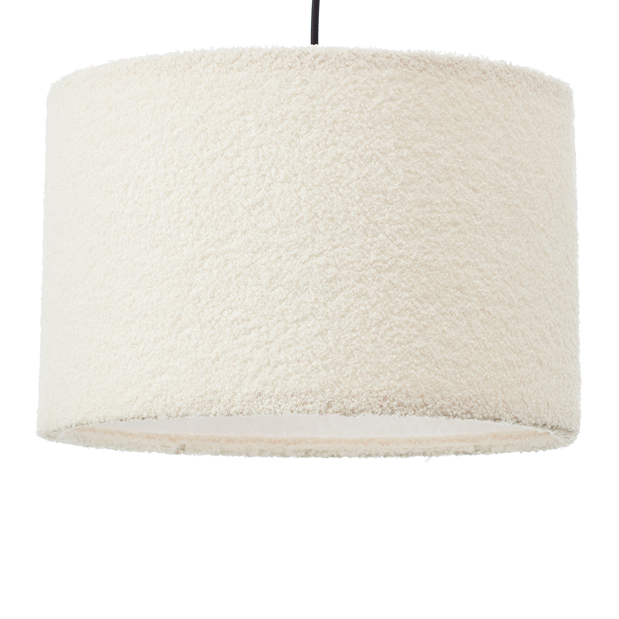 Brilliant Leuchten Hanglamp Teddy zachte teddy stof, 150 x 35 cm, e27, inkortbaar, textiel, beige