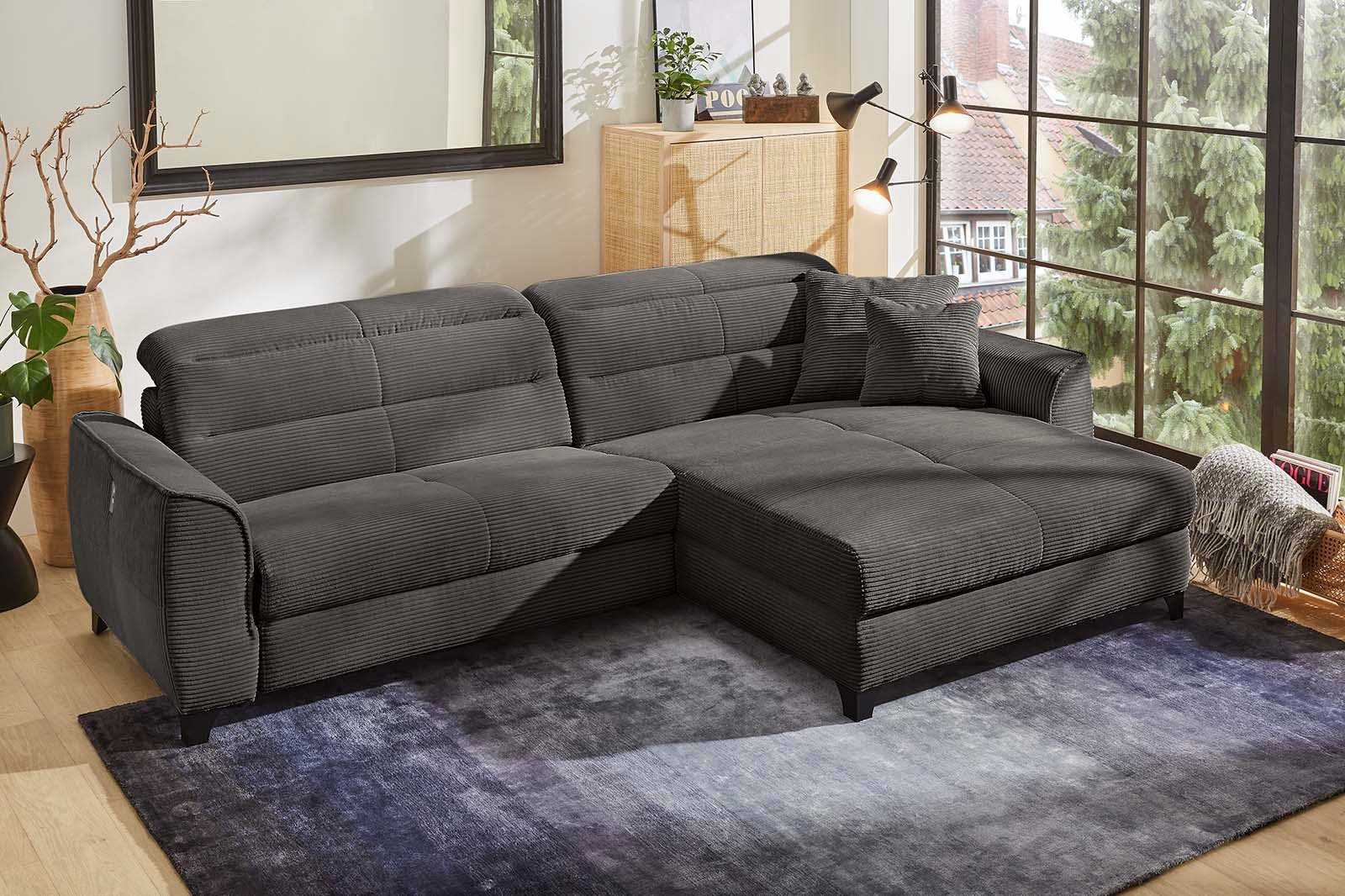 Jockenhöfer Gruppe Hoekbank Double One L-vorm met 2 x 120 cm brede, elektrisch verstelbare relaxfuncties
