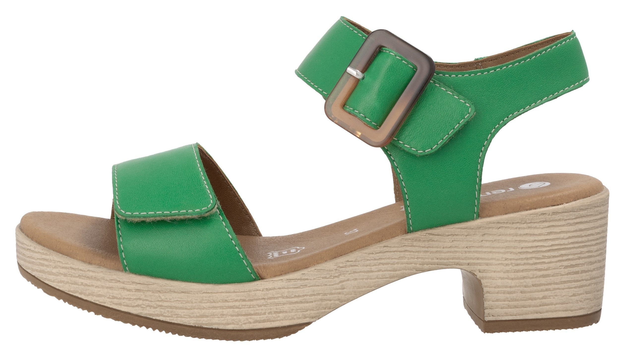 Remonte Sandaaltjes ELLE-Collection , blokhak, zomerschoen, sandaal met klittenbandsluitingen