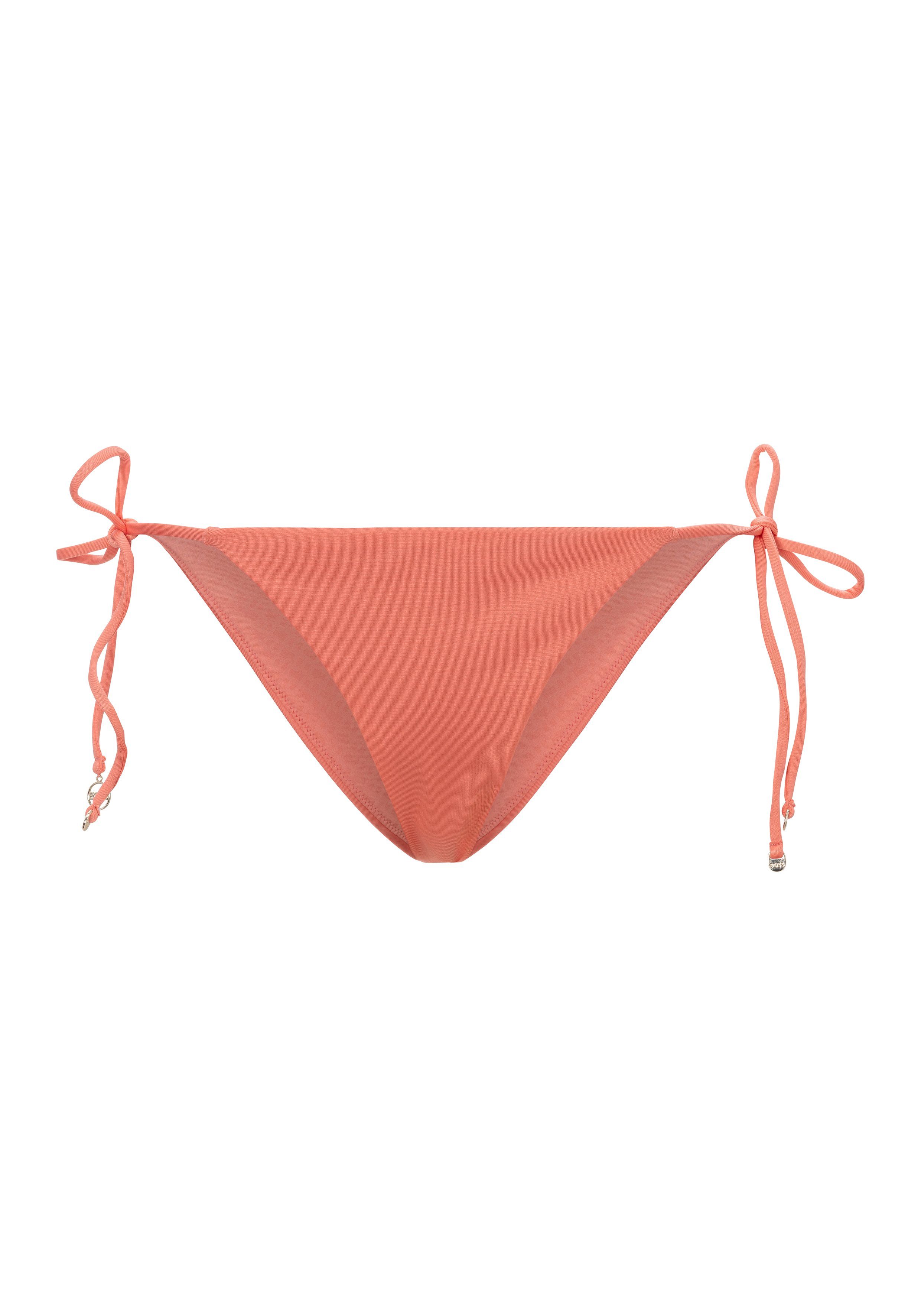 BOSS Bikinibroekje BELLA SIDE TIE met boss metalen logo dames bikinibroekjes maat L (40) rood