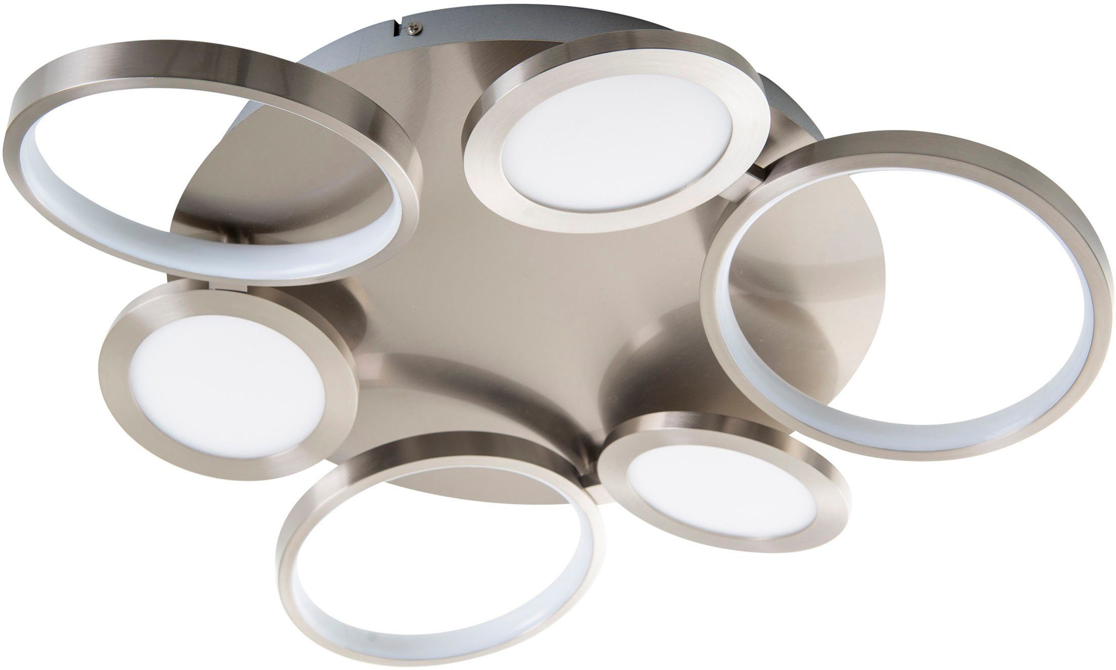 näve Led-plafondlamp Stelari 3-traps dimbaar via wandschakelaar, schijfoptiek, led warmwit, d: 56 cm (1 stuk)