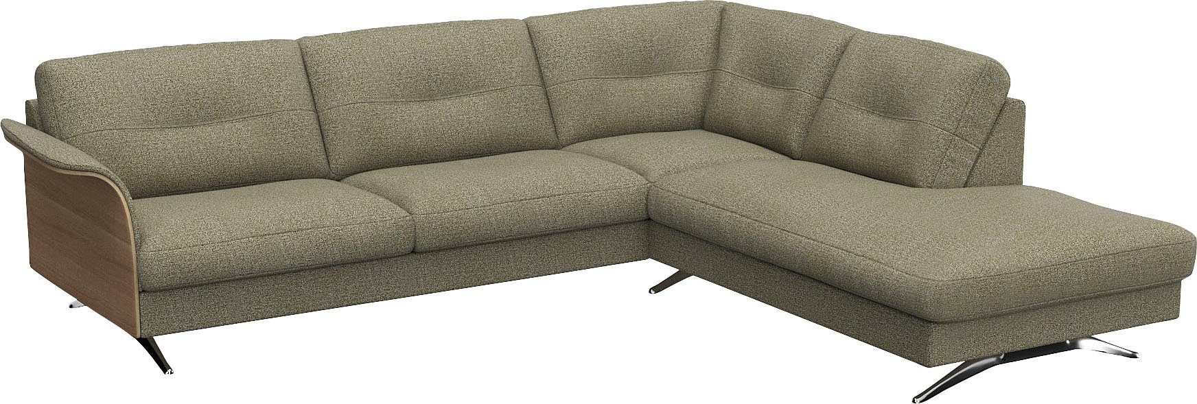 FLEXLUX Hoekbank Glow, super comfortabel door hoogwaardige zitconstructie met binnenvering, L-vorm