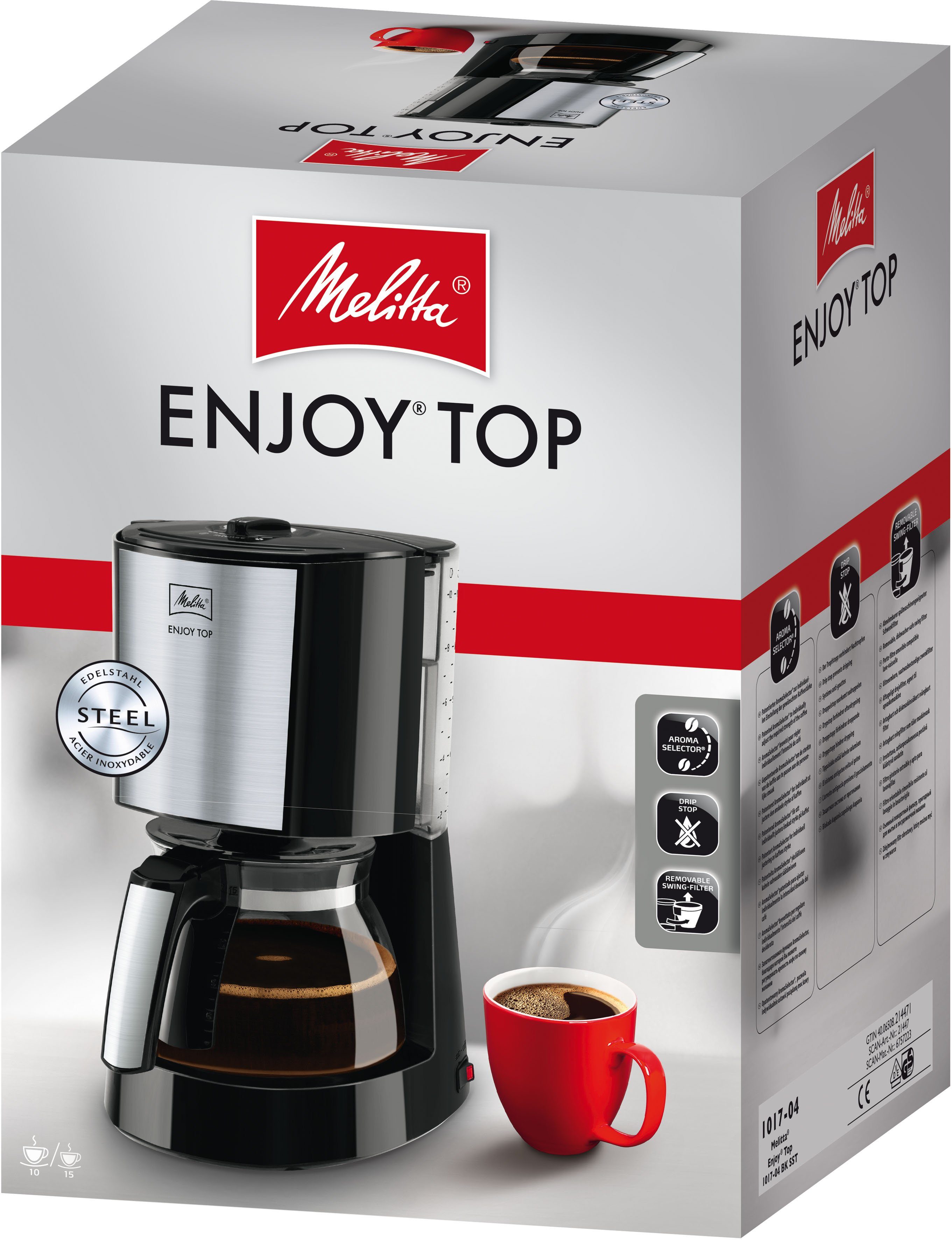 Melitta Filterkoffieapparaat Enjoy top 1017-04, 1,25 l