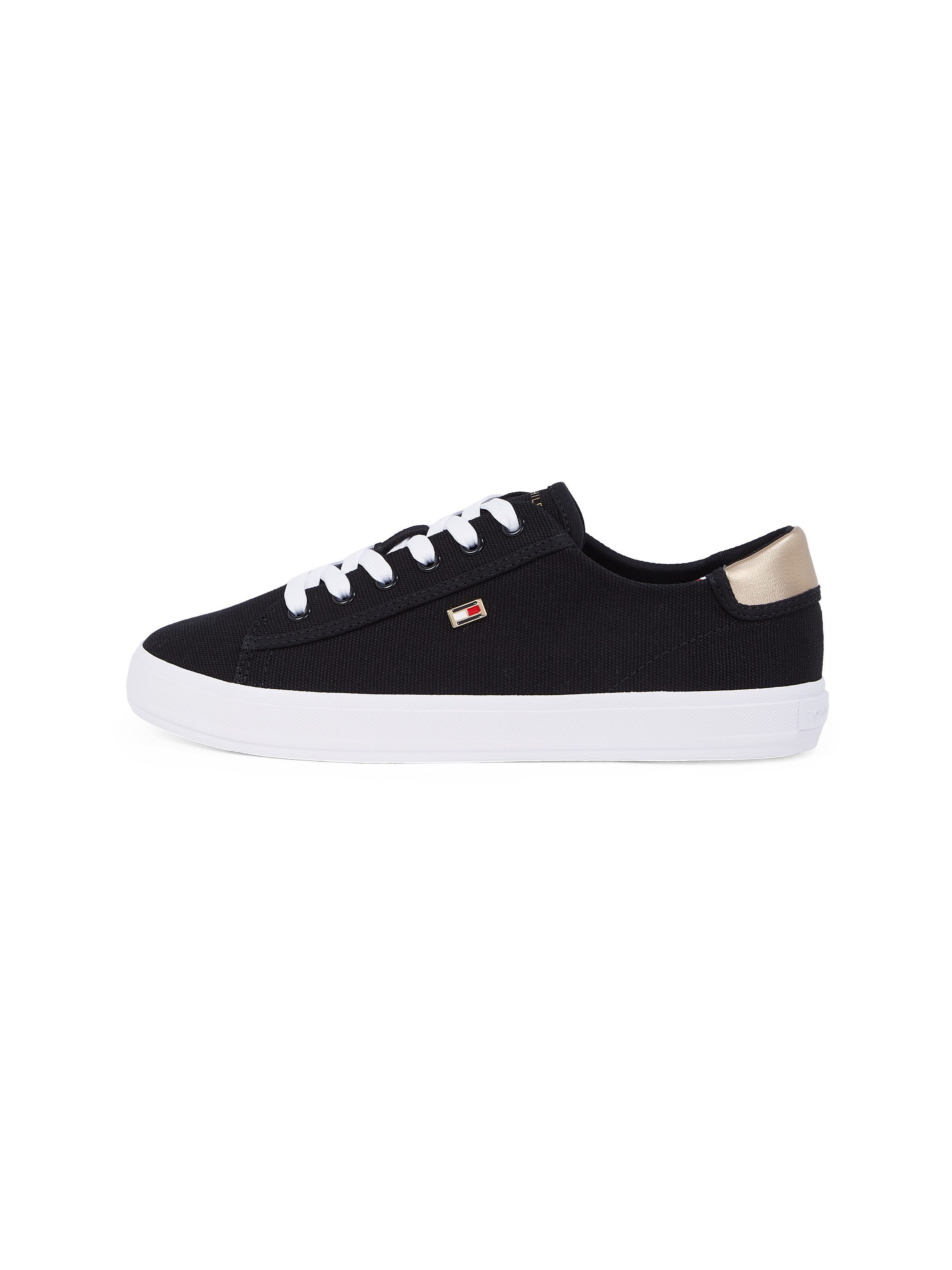 Tommy Hilfiger Plateausneakers VULC CANVAS LACE UP SNEAKER , vrijetijdsschoen, lage schoen, veterschoen, in smalle vorm