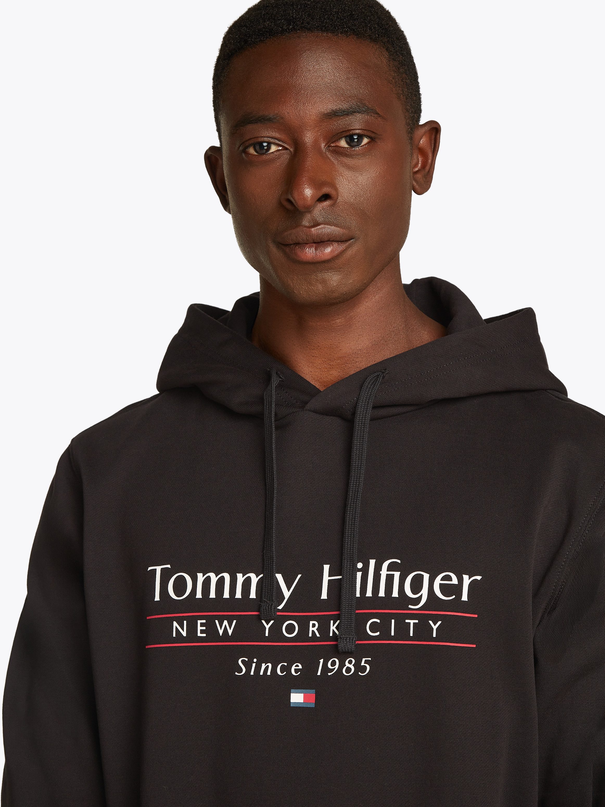 Tommy Hilfiger Hoodie HILFIGER CENTER STACK HOODY met grote meerkleurige print