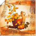 artland artprint italiaanse herfstbladeren in vele afmetingen  productsoorten -artprint op linnen, poster, muursticker - wandfolie ook geschikt voor de badkamer (1 stuk) oranje