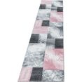ayyildiz teppiche loper hawaï 1710 met de hand gesneden relifpatroon, 80 cm x 300 cm (bxl) roze