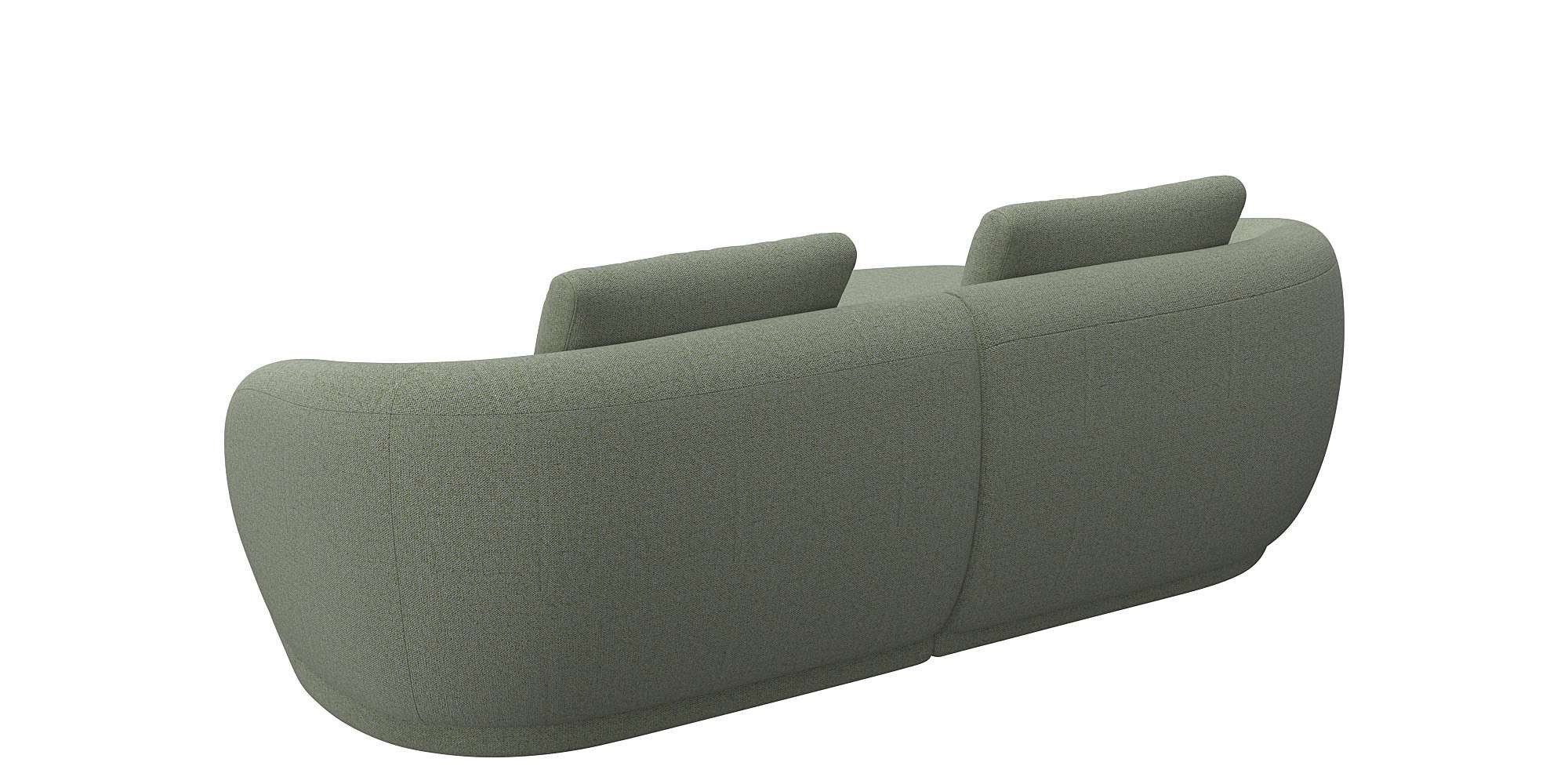 FLEXLUX Zithoek Torino, rond, L-vorm, bankhoek met recamière, longchair-sofa