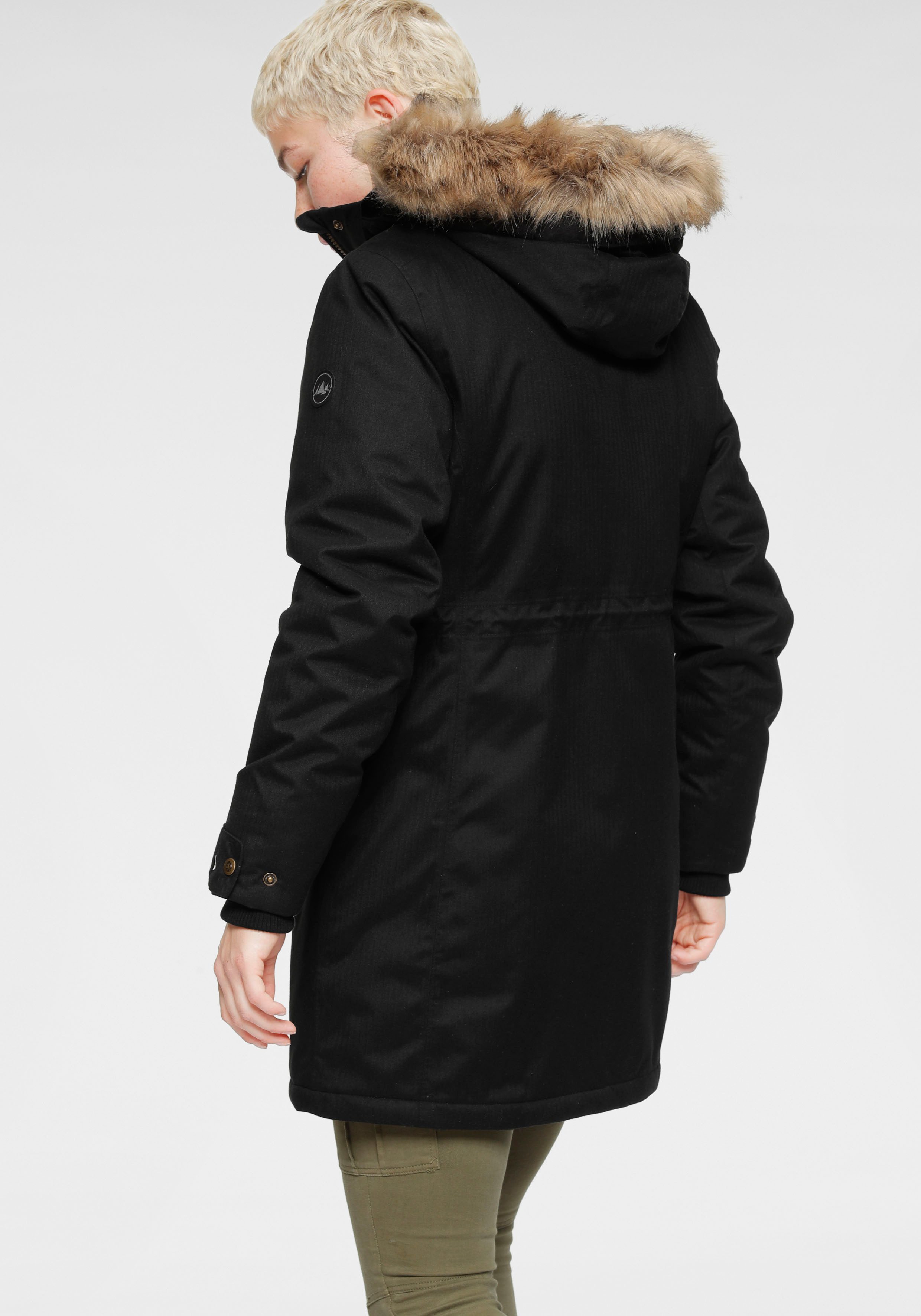 Polarino Functionele parka Ademend, winddicht en waterdicht. Warm gewatteerd.