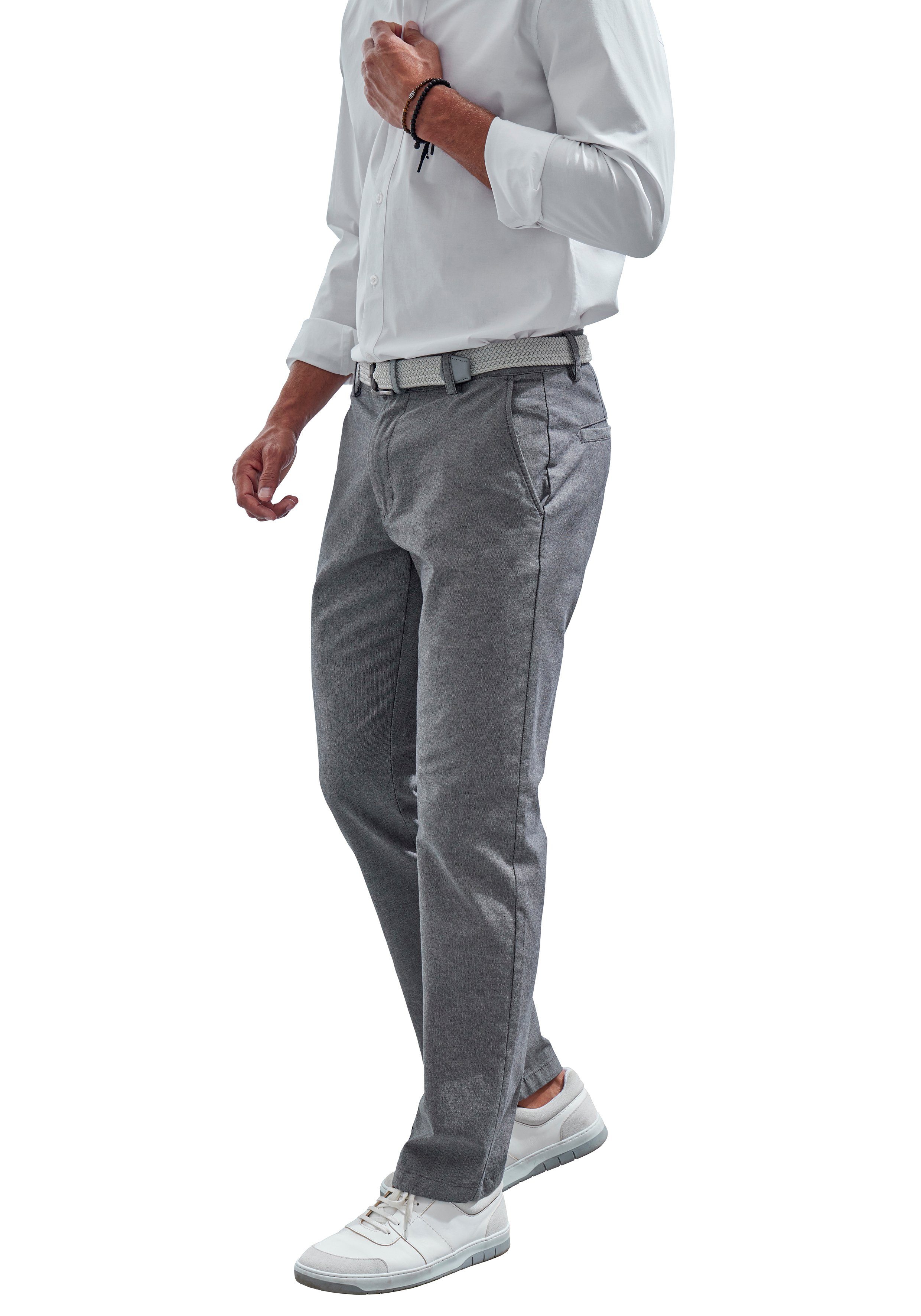 John Devin Chino Regular-fit, lange Oxford broek