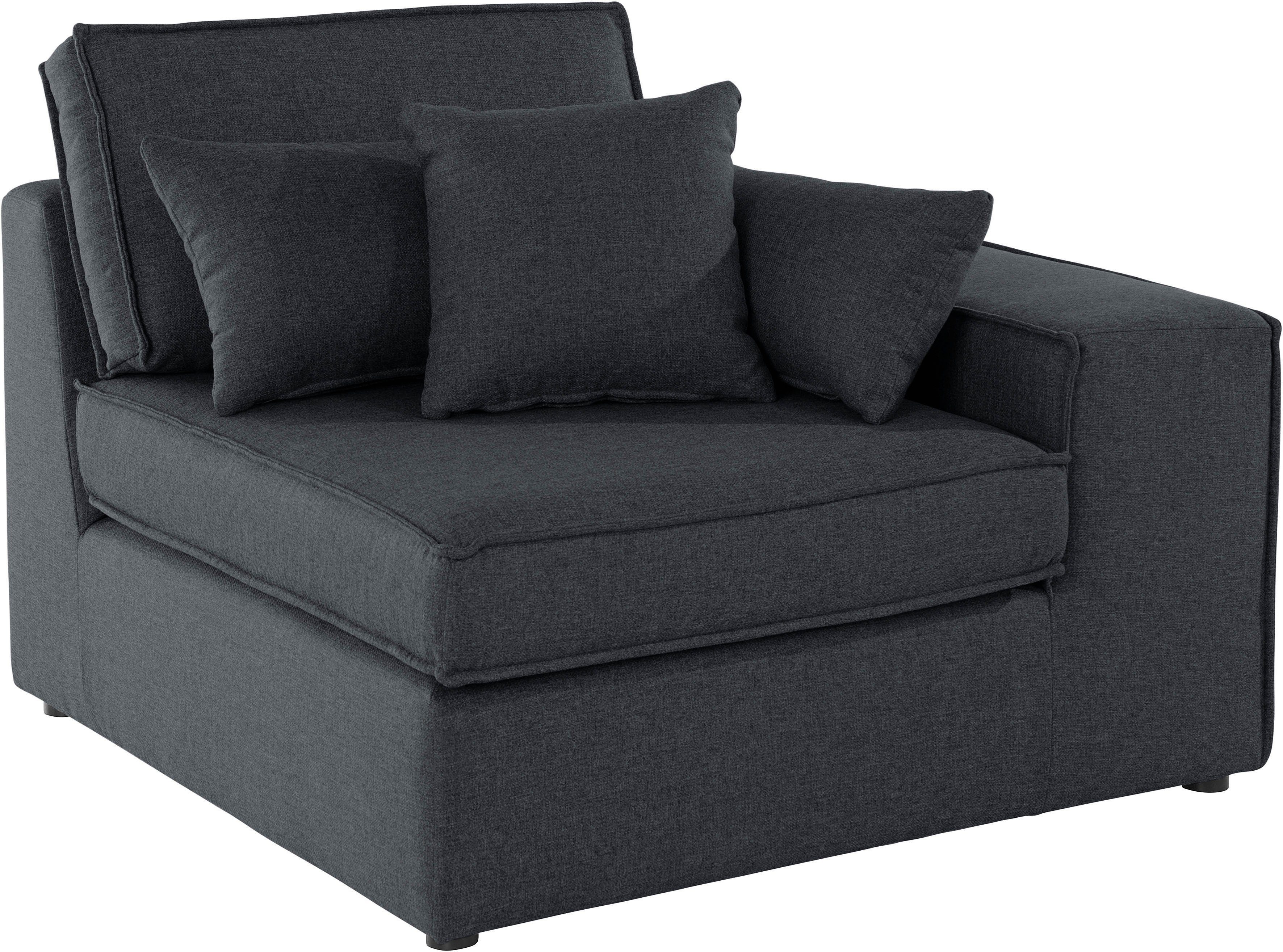 RAUM.ID Sofaelement Florid als deel van een modulaire bank, stevig zitcomfort, ook in cord grijs, modulaire banken, Armleuning rechts