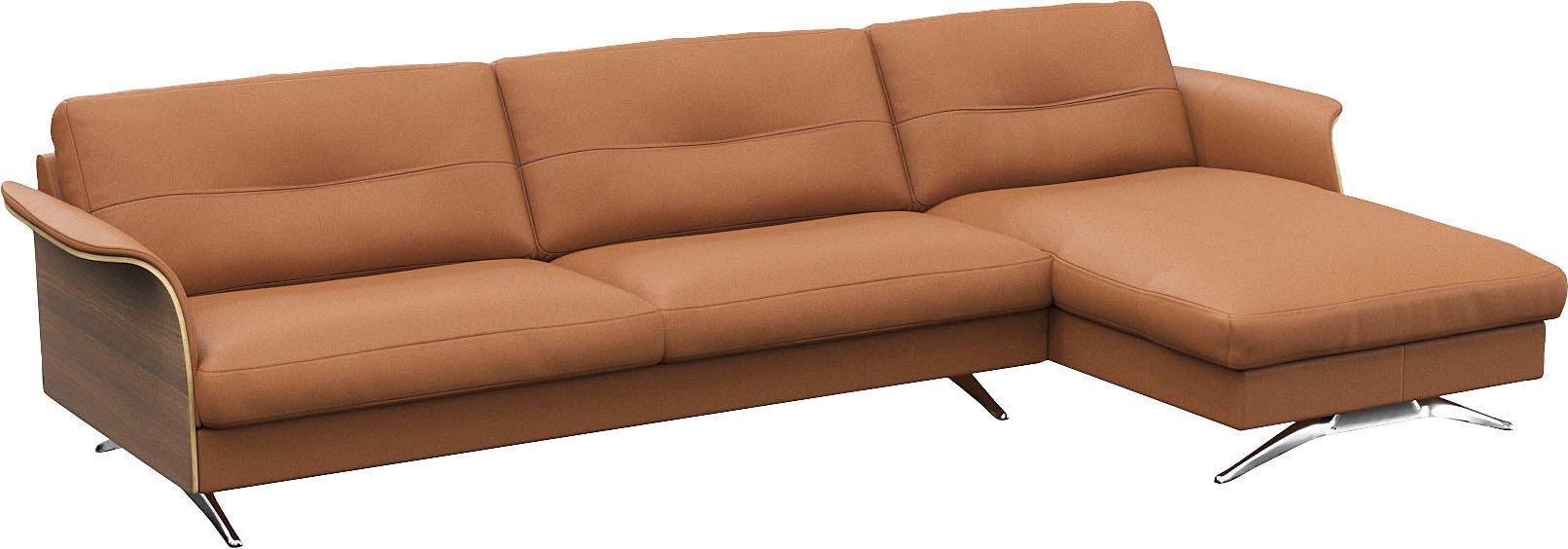 FLEXLUX Hoekbank Glow designbank, comfortabel en comfortabel door hoogwaardige zitconstructie